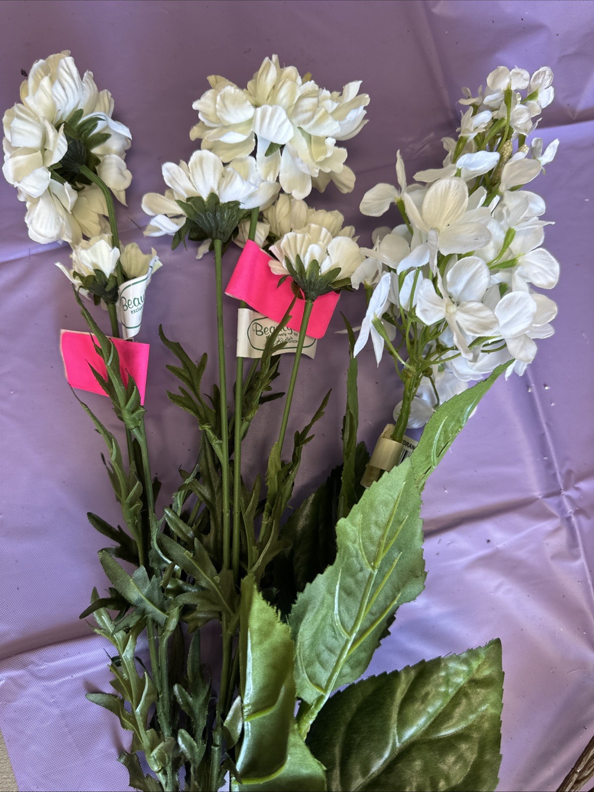#A11 Lot 3. Artificial flowers and leaves for decorations 2+ lbs