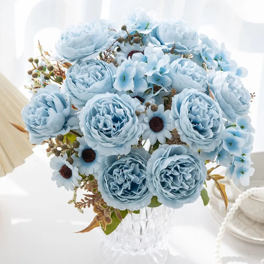 1/3PCS Silk Persian Peony Artificial Flowers For Wedding DIY Home Garden Decor