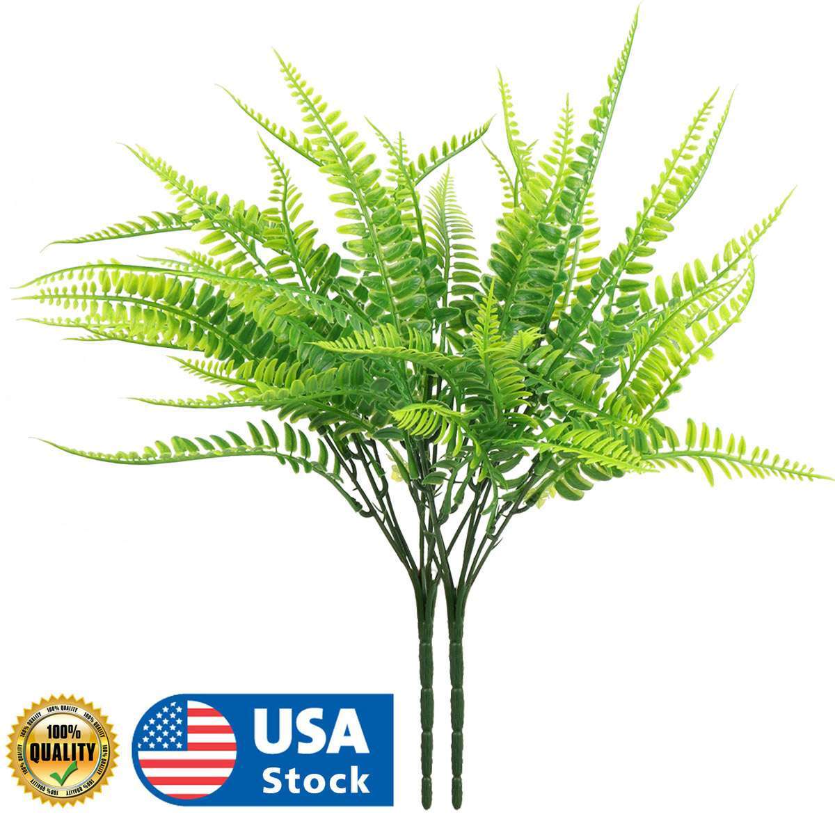 Artificial Fake Boston Fern Plants Bushes Artificial Ferns Indoor Outdoor Decor