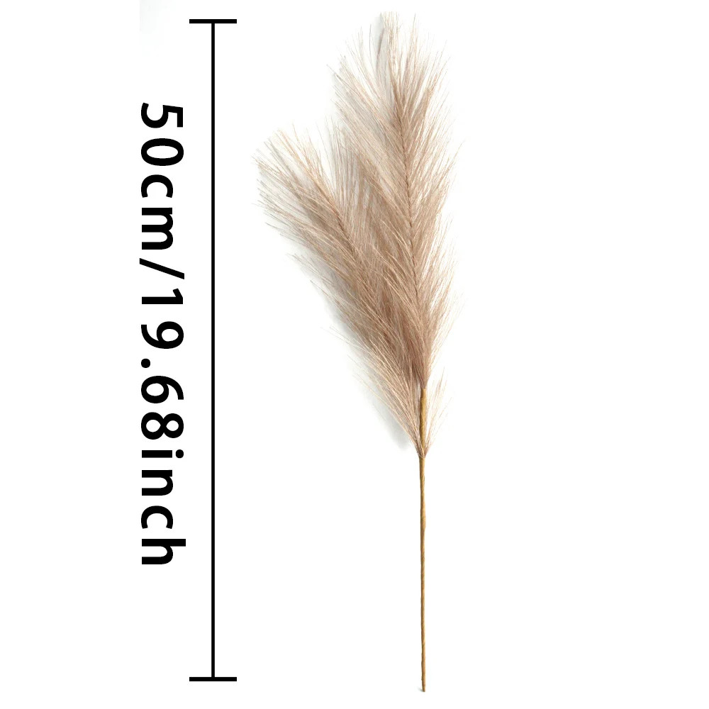 6PCS Artificial Pampas Grass Decor Flowers Fake Plant Reed for DIY Floral Table