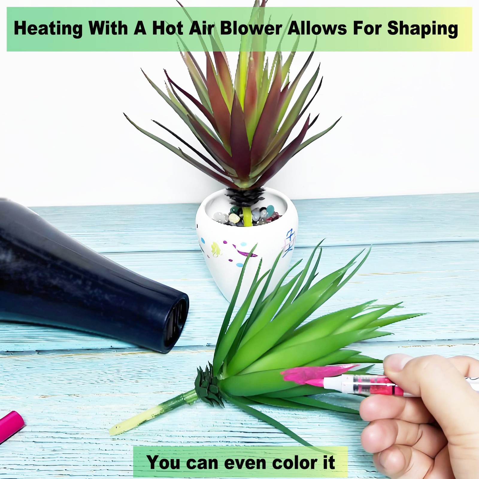 Forever bene 2 PCS Artificial Agave Succulents Plants Real Touch Lifelike Suc…