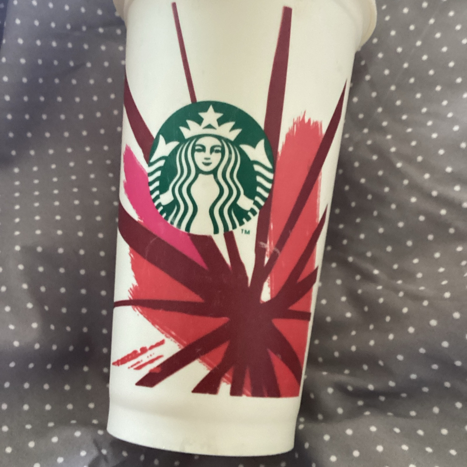 Starbucks Reusable Plastic Grande Coffee Cup Travel Tumbler Recyclable All w Lid