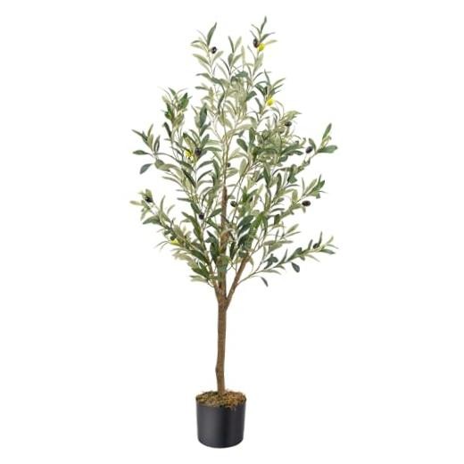 Artificial Fake Olive Tree 4FT TallPack Faux Silk Olive Tree for Home 4ft 1