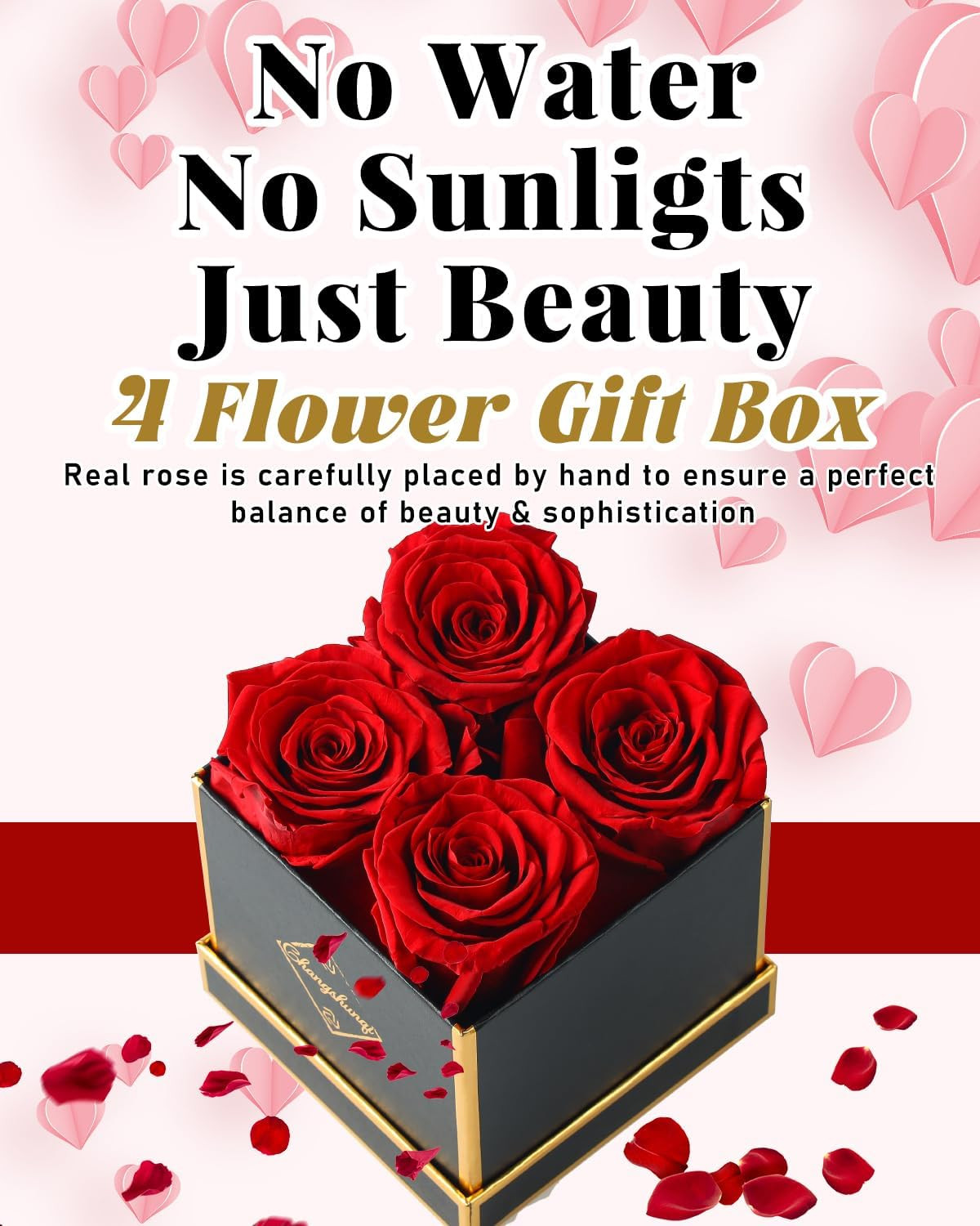 Forever Flowers, Preserved Roses in a Box, Eternal Rose Flowers for Delivery, Fo