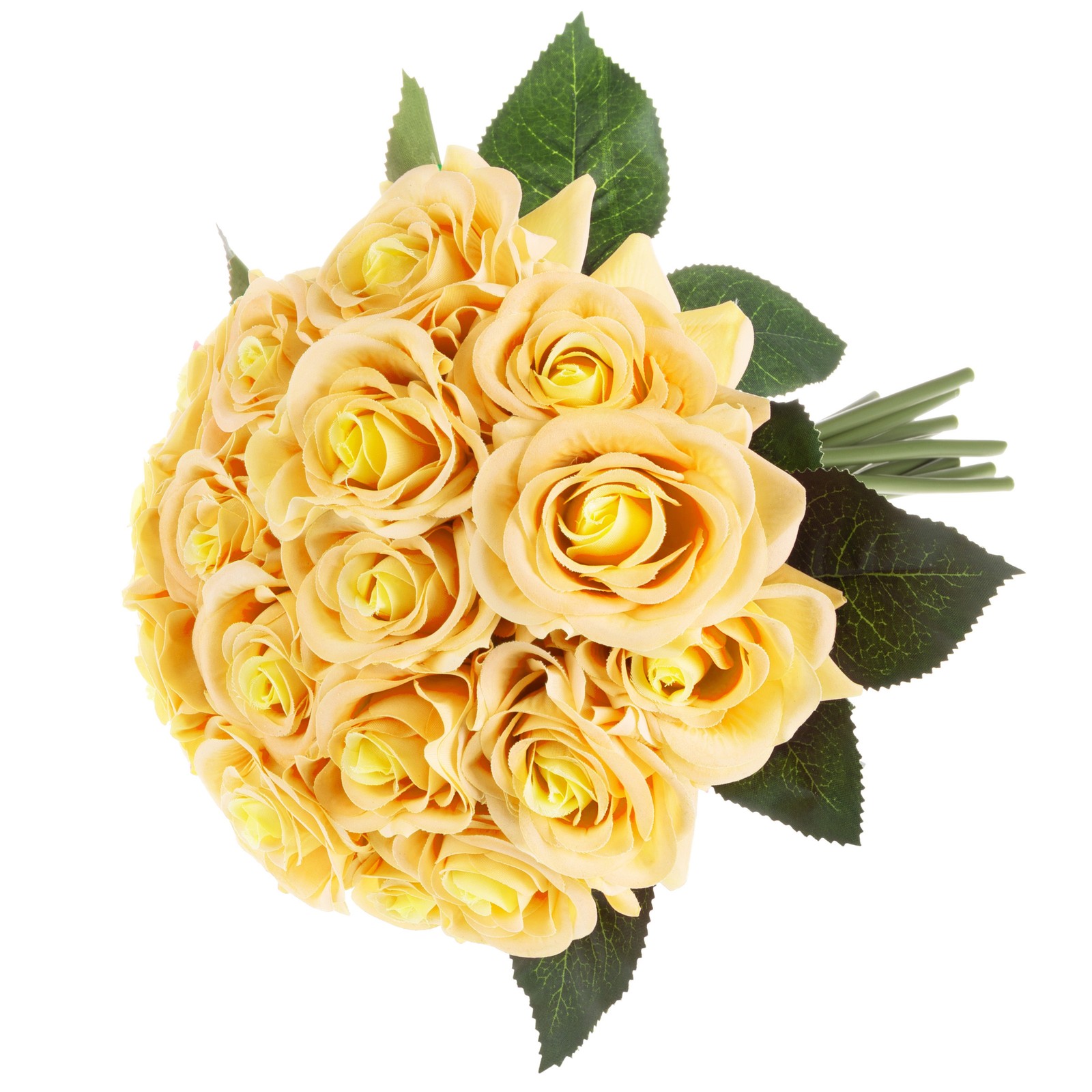 18 Pack Artificial Rose Flower Bouquet Realistic Floral with Stem for Home Decor