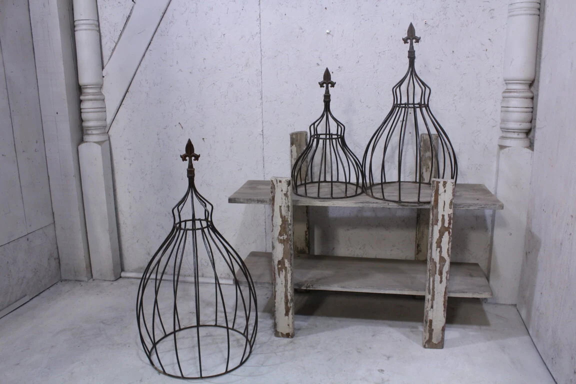 Wrought Iron Small 17″ Egyptian Topiary Trellis, Plant Climber, Garden Support