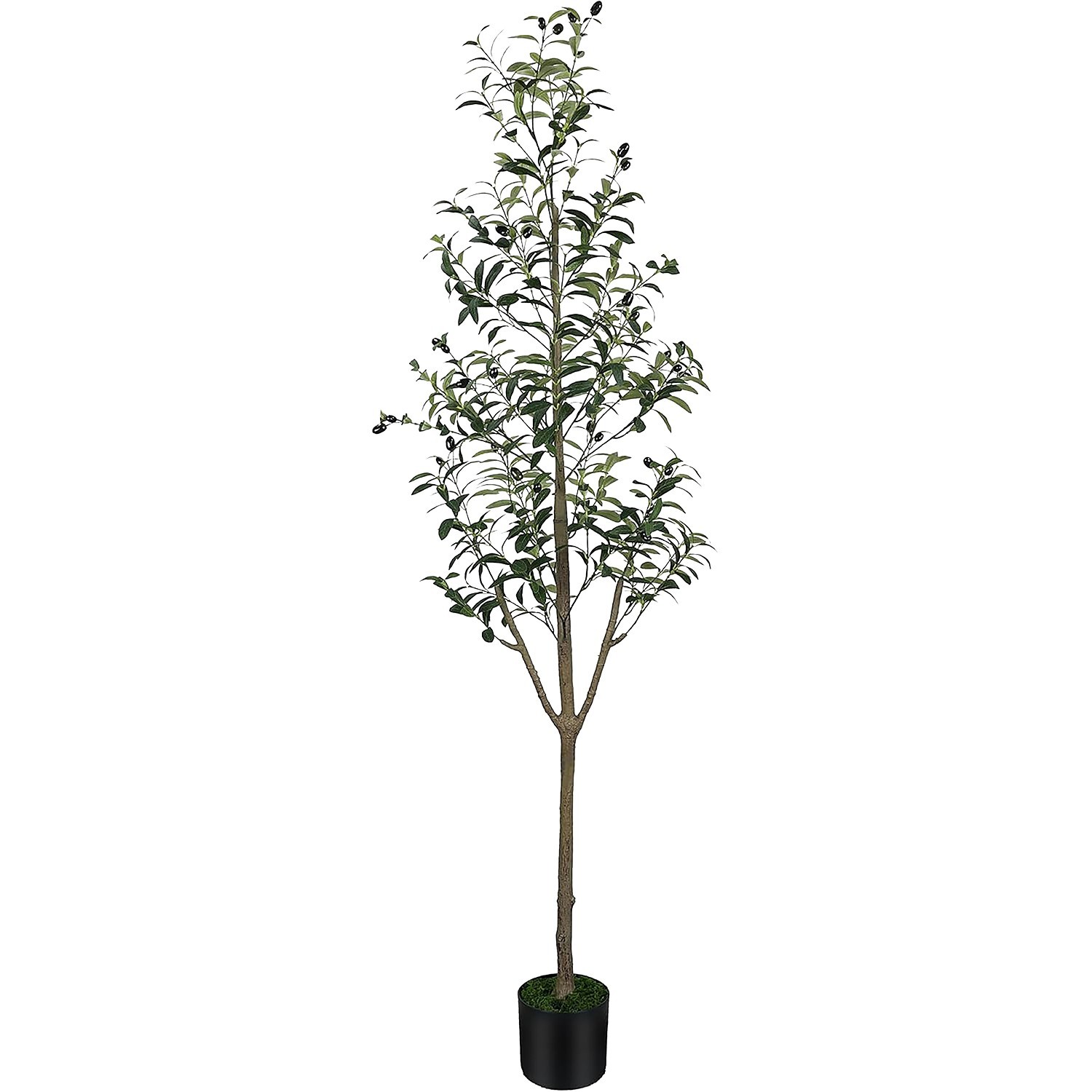180cm Detachable Artificial Olive Tree Lush Leaves Potted Plant for Home Decor