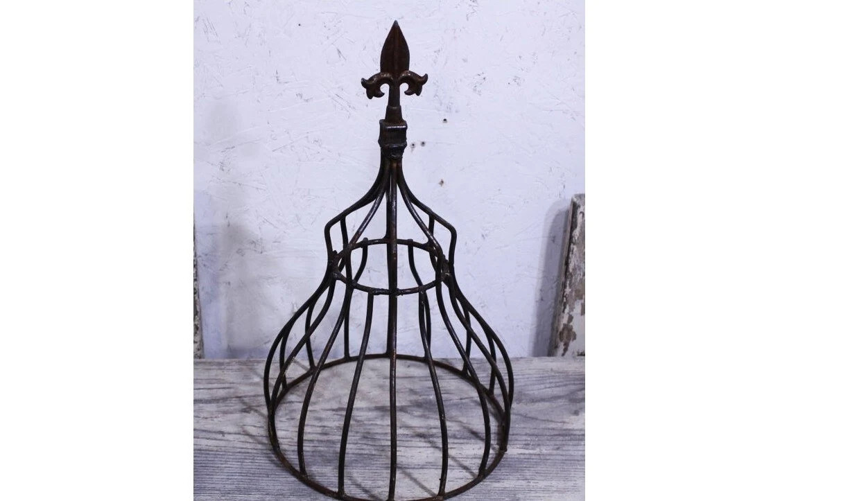 Wrought Iron Small 17″ Egyptian Topiary Trellis, Plant Climber, Garden Support