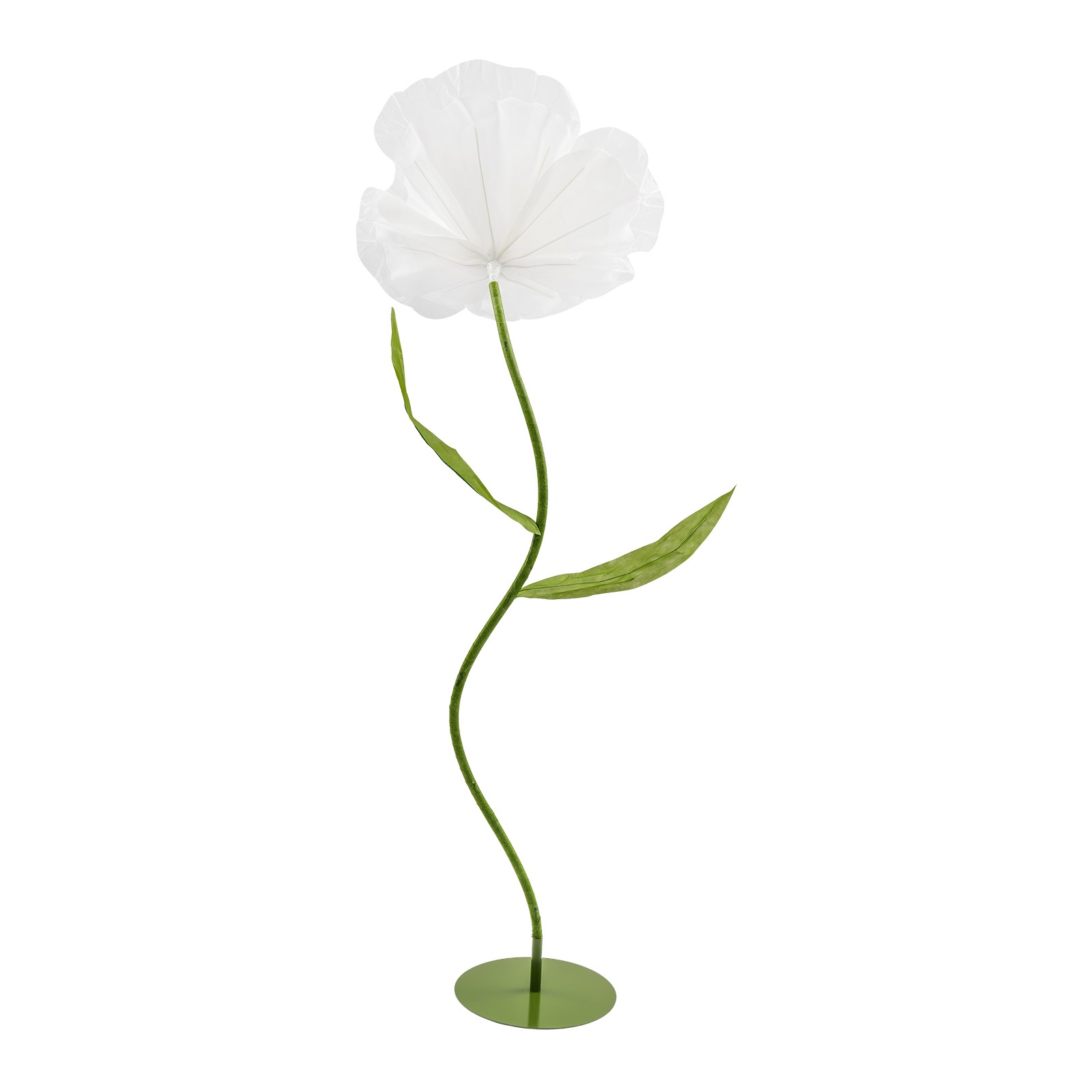 3 Pack Artificial Flower Arrangements, White Yarn EVA Foam, 39-55 Inch Tall
