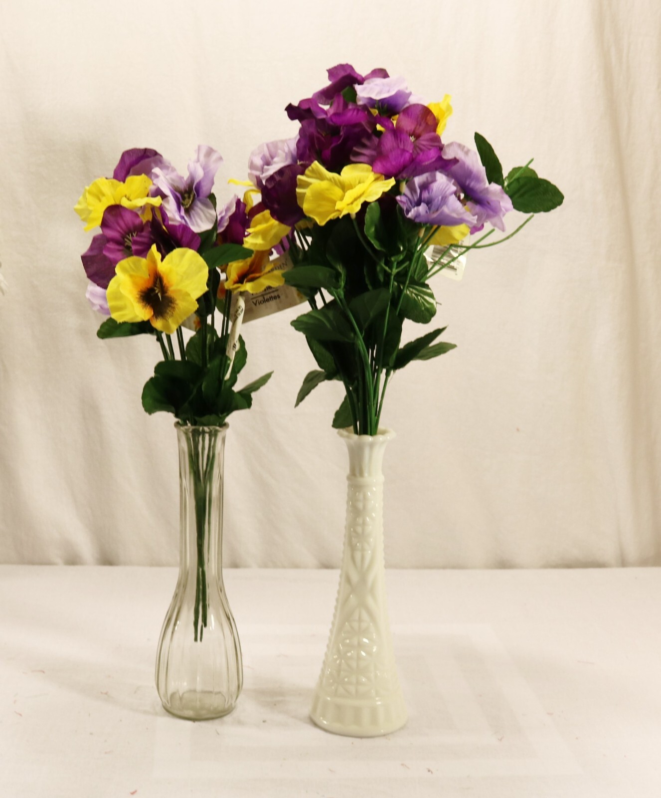 Artificial Flowers Large Lot Various Types & Colors + 6 Vases Read Description