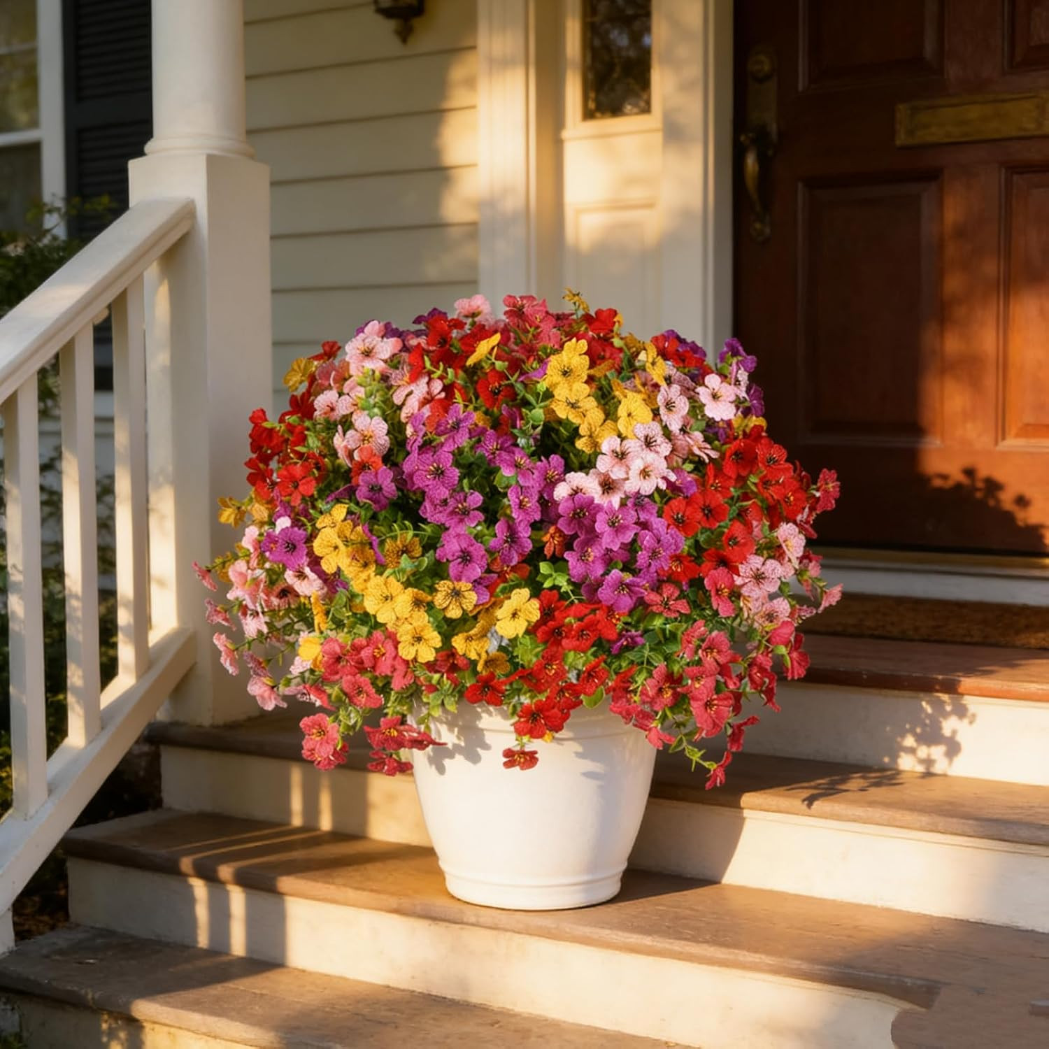 30 Bundles UV Resistant Faux Flowers for Outdoor Spring/Summer Decor