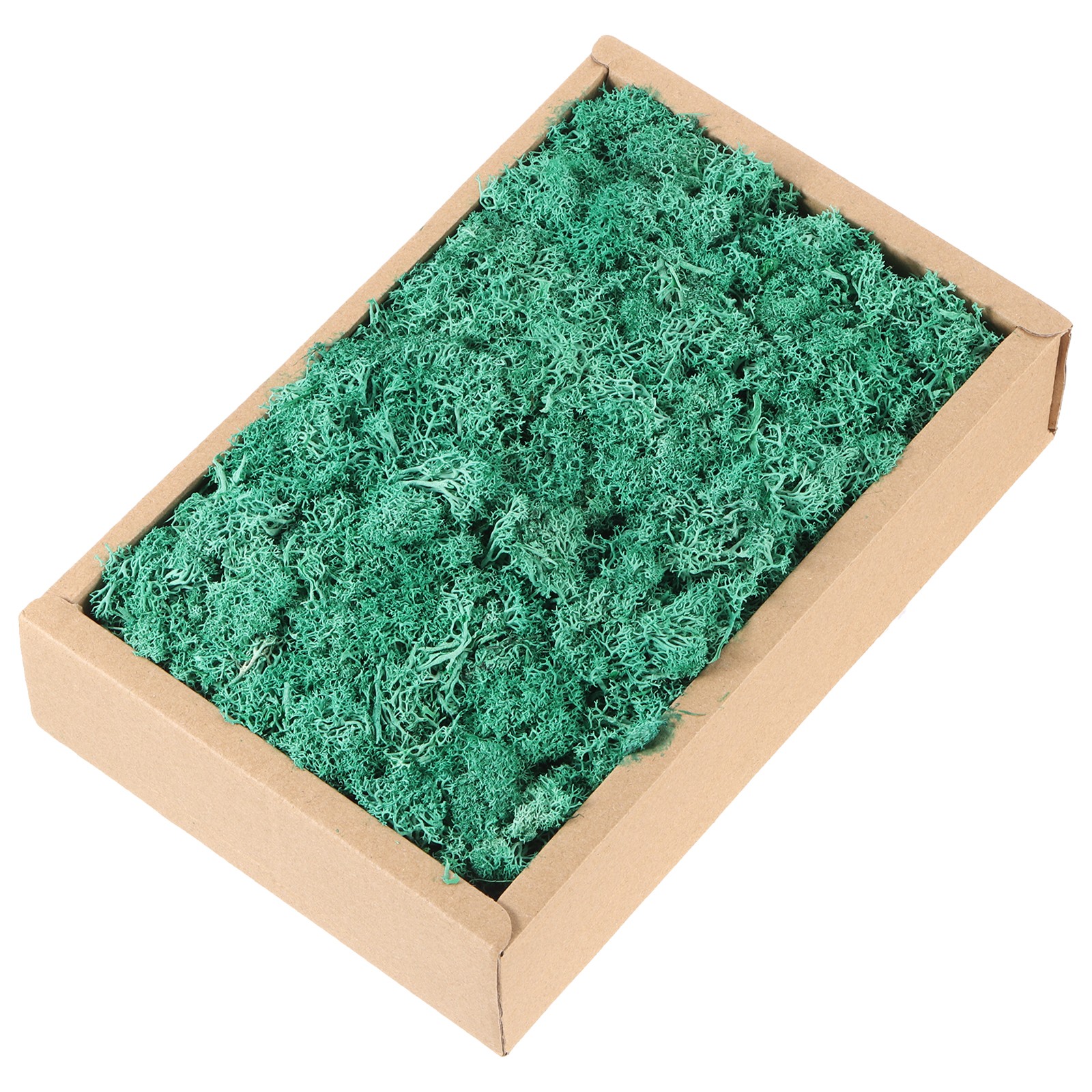 7.8oz Preserved Reindeer Moss, Cyan Decorative Artificial Fake Moss