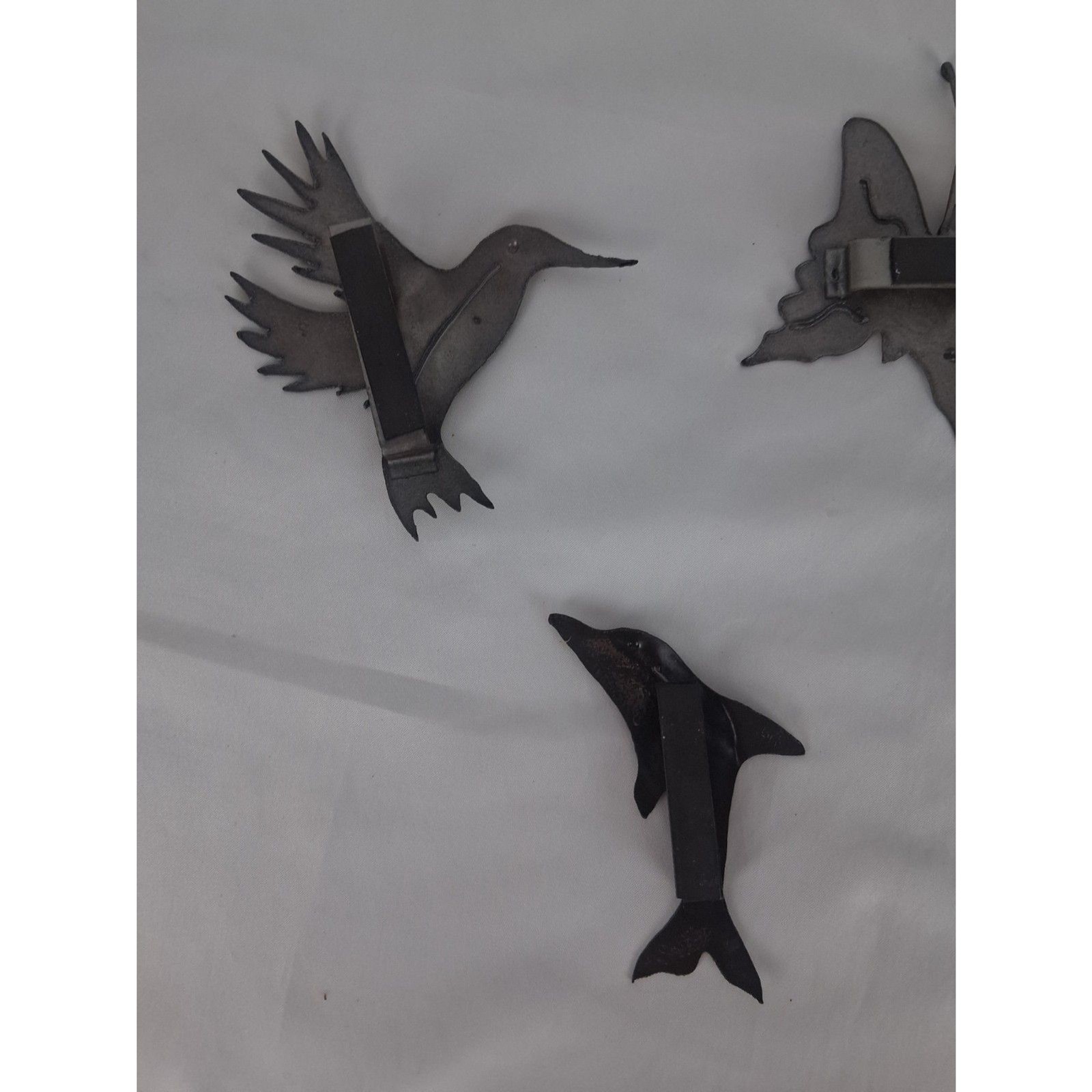 5 Colorful Metal Refrigerator Magnets Hummingbirds Butterfly Dolphin Stingray