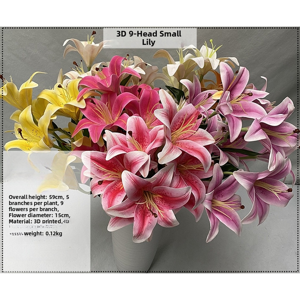 for real Touch Artificial for lily Flowers for Wedding Decor Photography 59cm