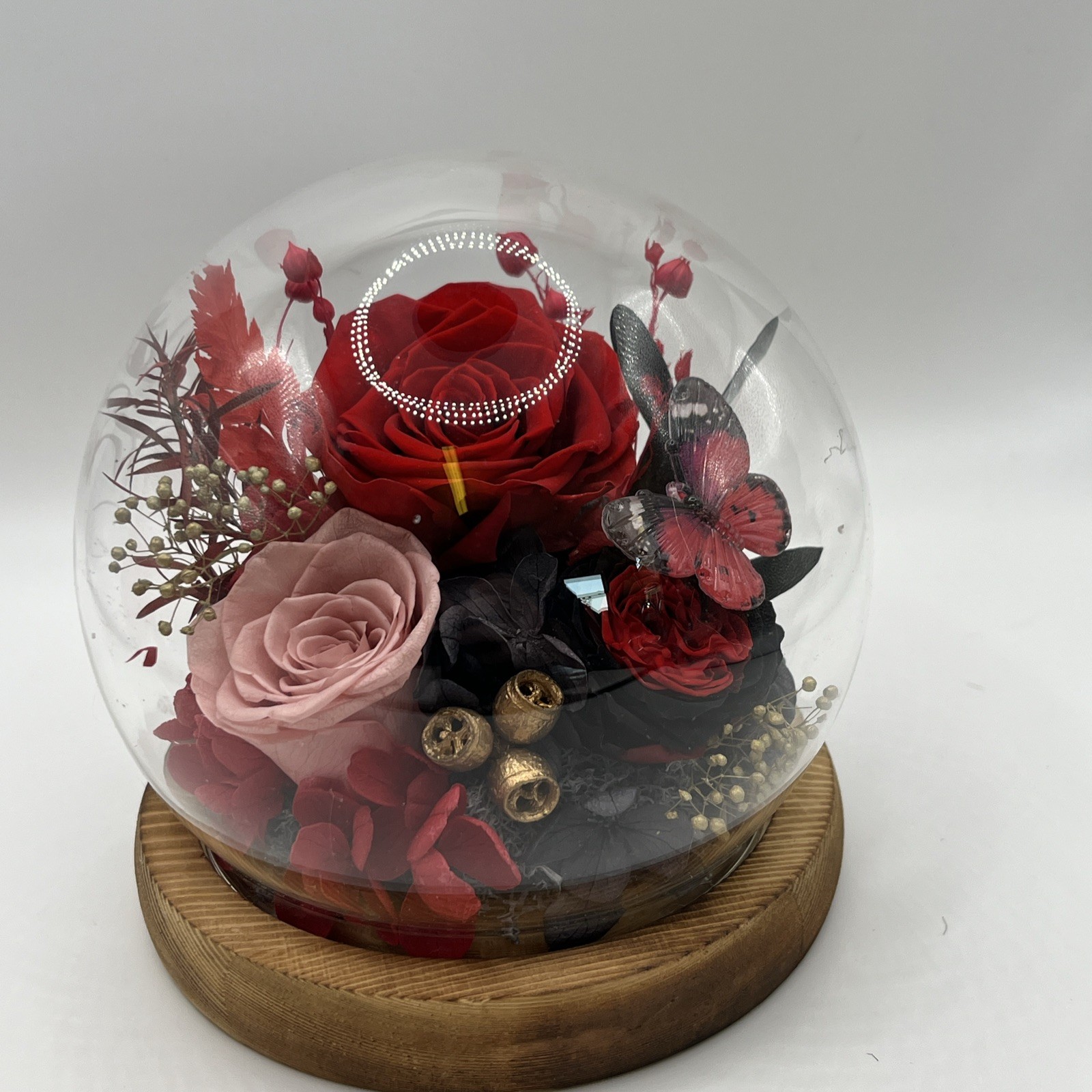 Preserved Flowers Roses in Glass Dome, Forever Flowers for Delivery Graclect New