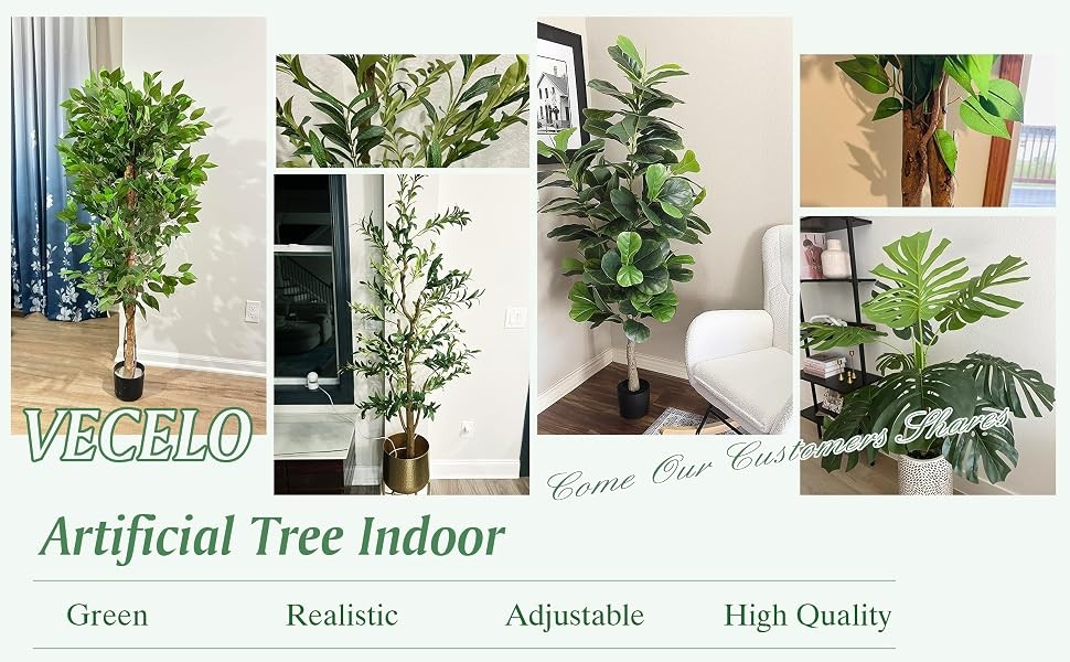 Artificial Ficus Tree with Sturdy Nursery Pot, 5FT Faux Silk Plant for Indoor