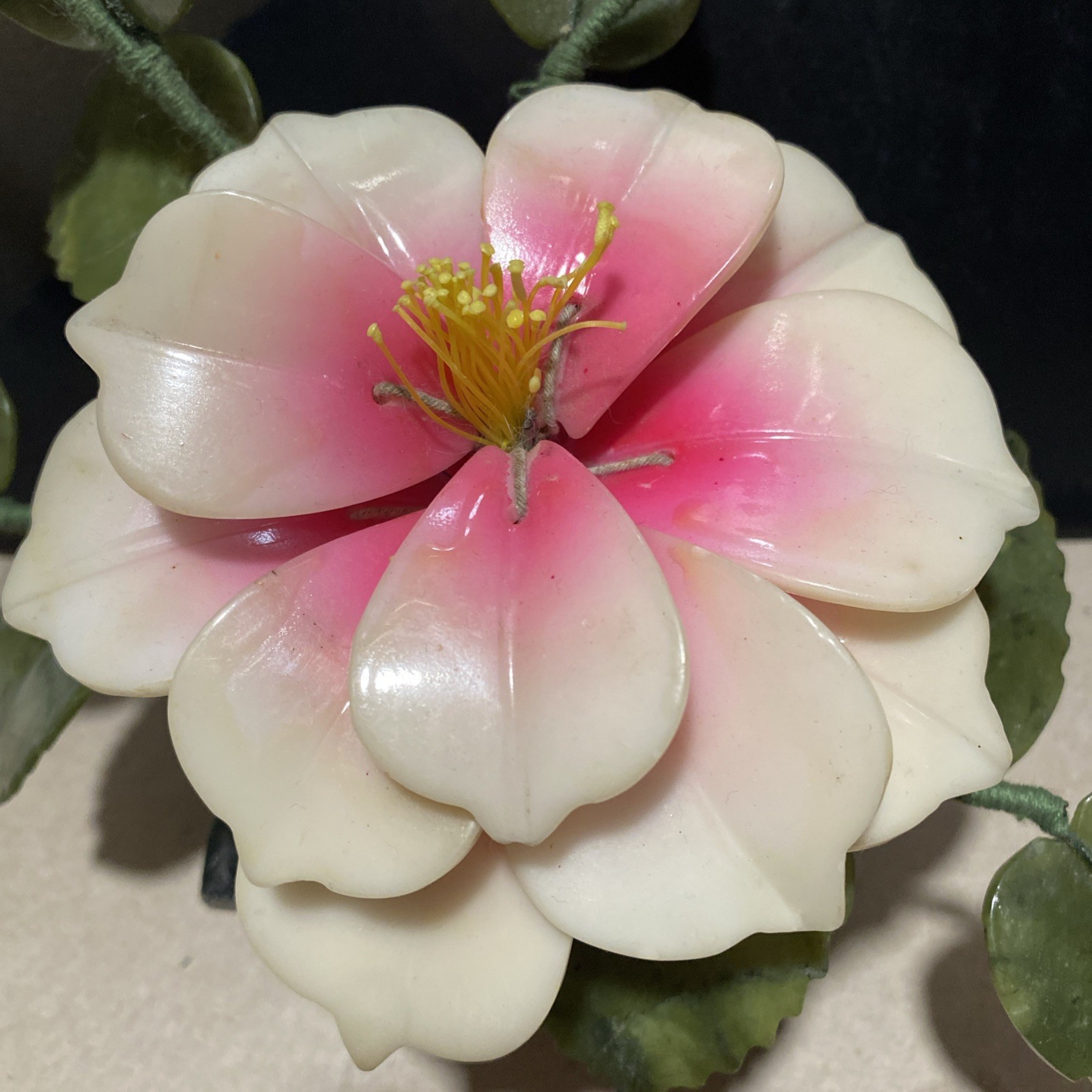 Natural Stone Flower Arrangement, Jade quartz Lotus/Peony