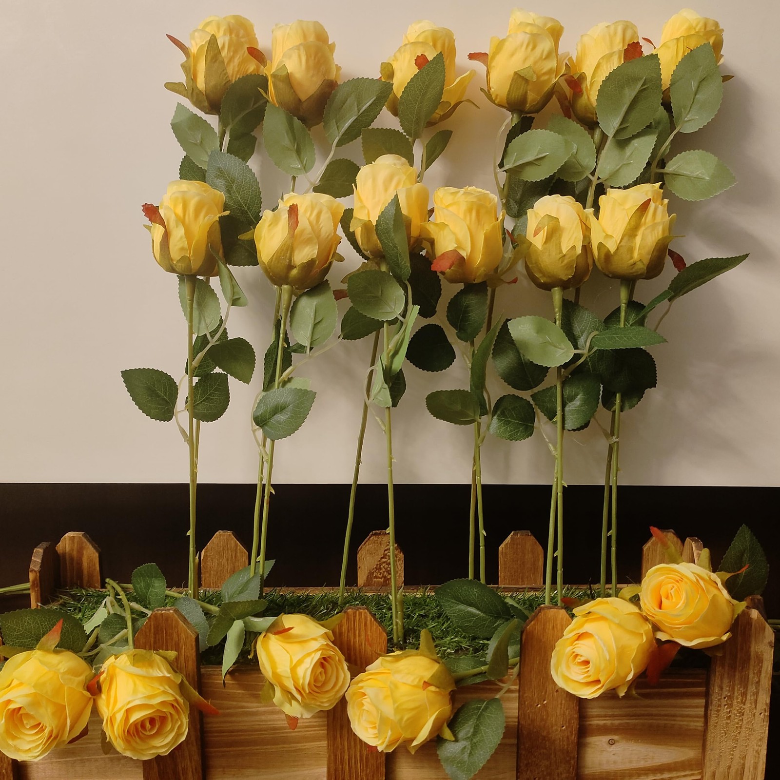 Artificial Roses 10 Pcs – Lifelike Single Stem Fake Roses with Natural Petal …