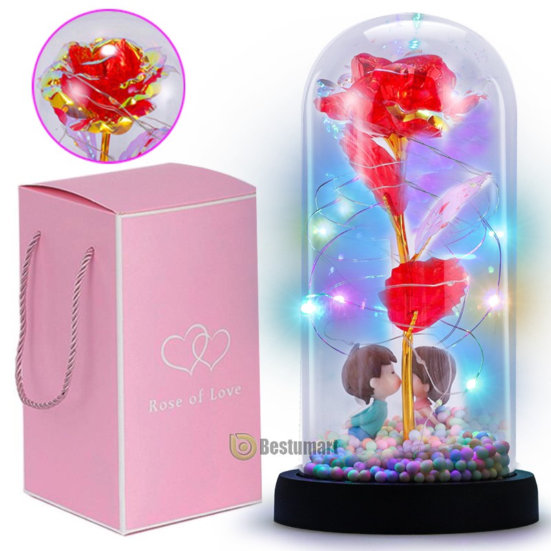 Galaxy Eternal Rose In Glass For Women Wife Girlfriend Valentine’s Day Gifts US