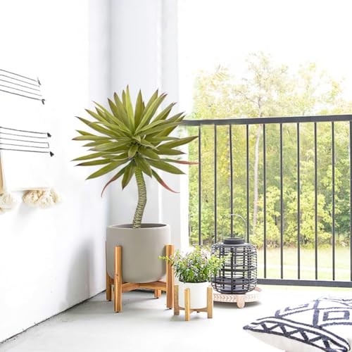 Large Fake Agave Plants 2.76ft/33in Tall Artificial Yucca Plants in Grey Green