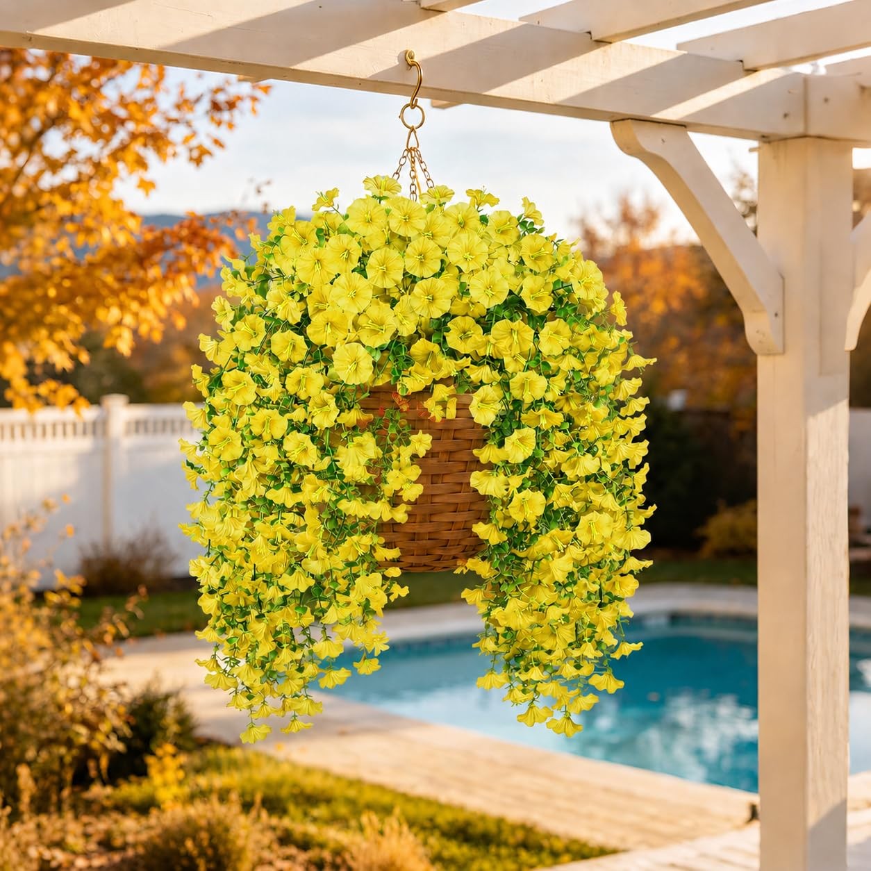 MyCoats Artificial Flowers for Outdoors, 6-Pack 420 Blooms UV Resistant Hangi…