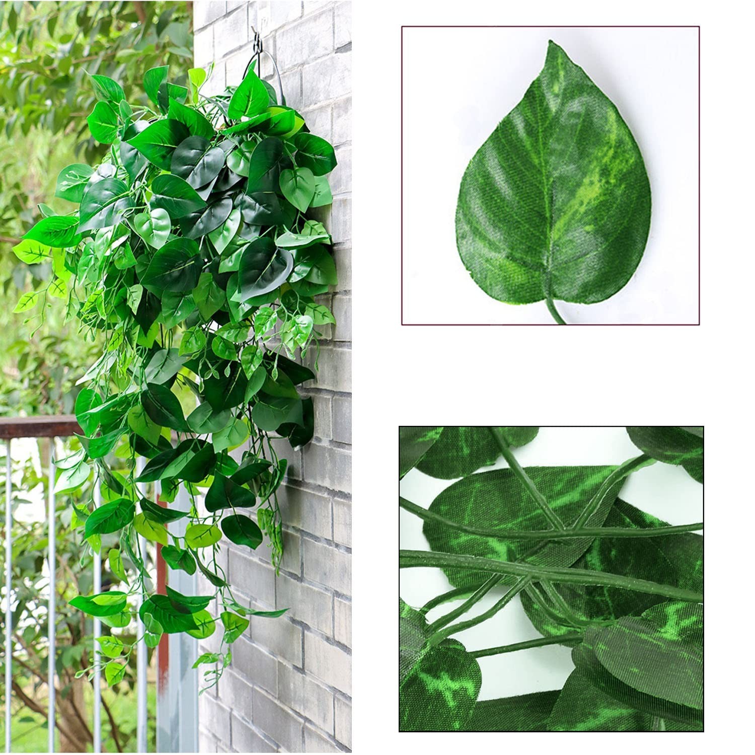 48 Pack 360 Feet Fake Greenery Garland – Ivy Leaf Vines, Faux Plants for Home De