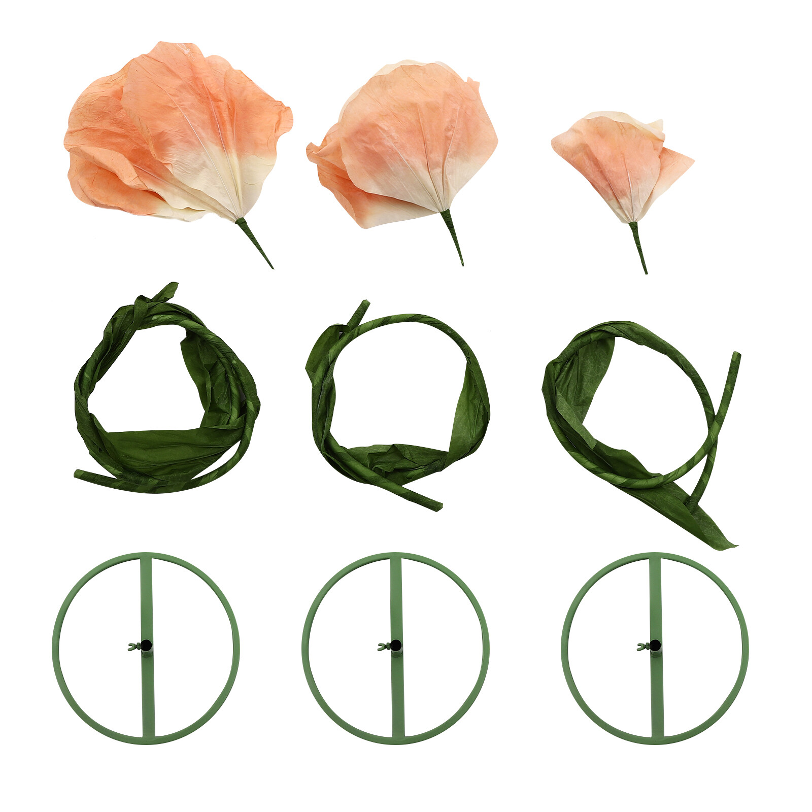 3PC Artificial Flower Bouquet Flower Bridal Wedding Supply Home Decor Champagne