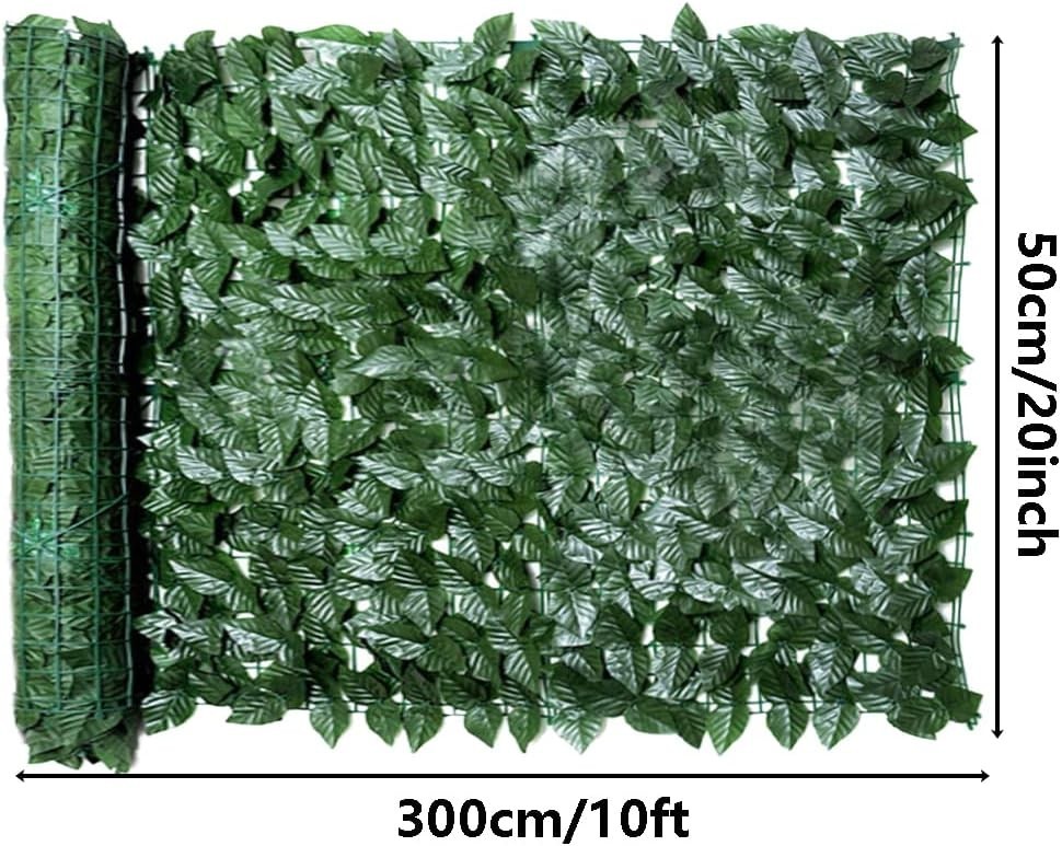 9.6”x8” Faux Ivy Hedge Fence – Durable, UV Blockage for Perfect Garden Privacy