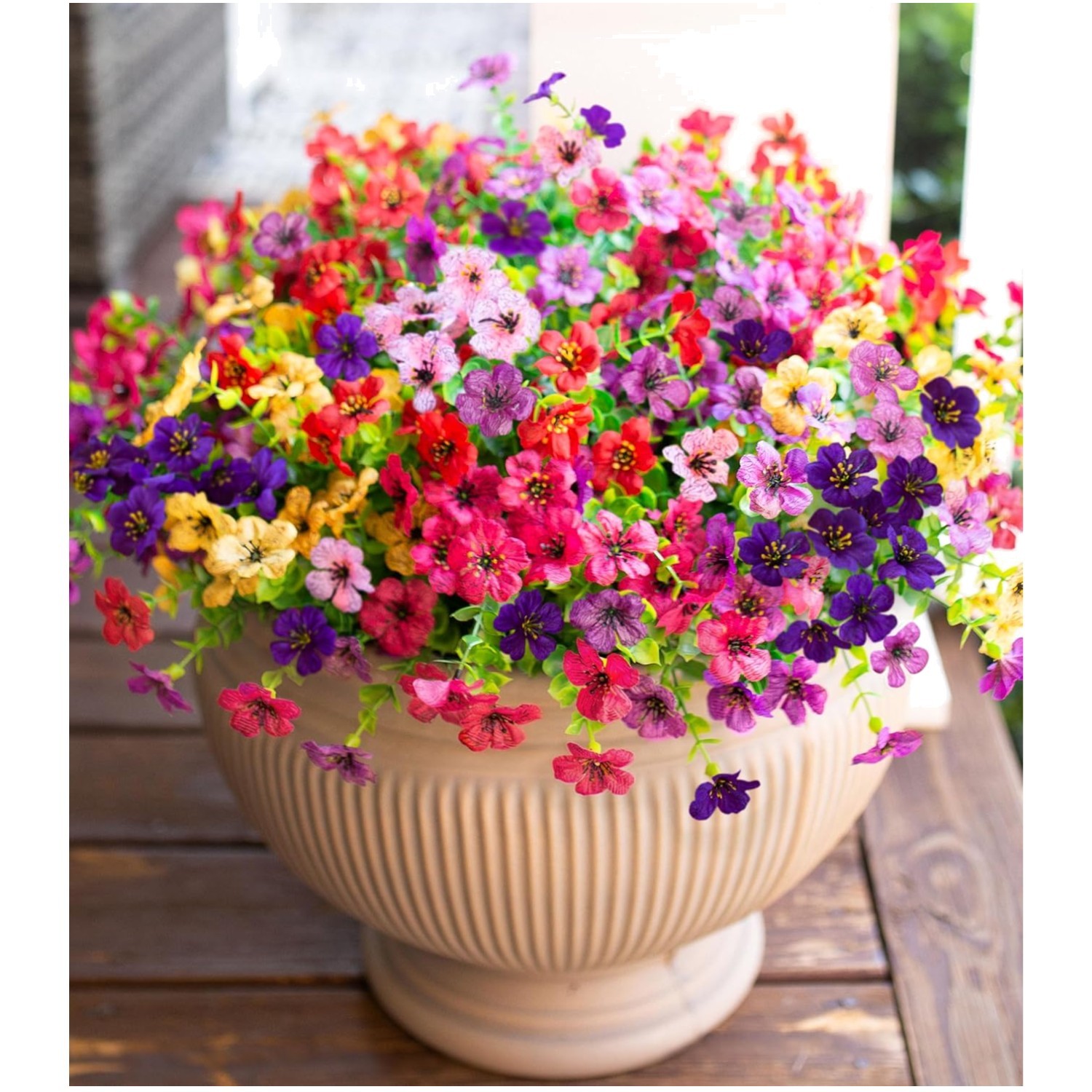 Outdoor Indoor Artificial Flower Arrangement, 6 Colors^