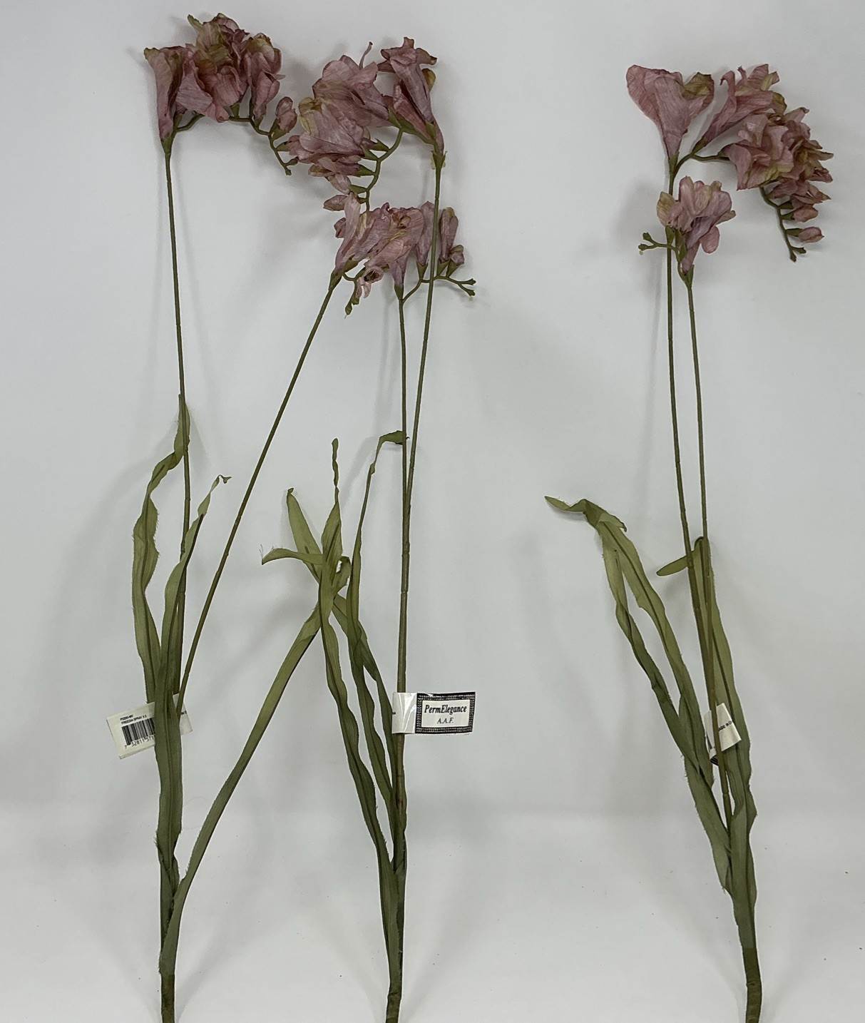Freesia Spray Floral Pick 30” Long Pink w Green Tips 3 Picks Vase Filler NOS