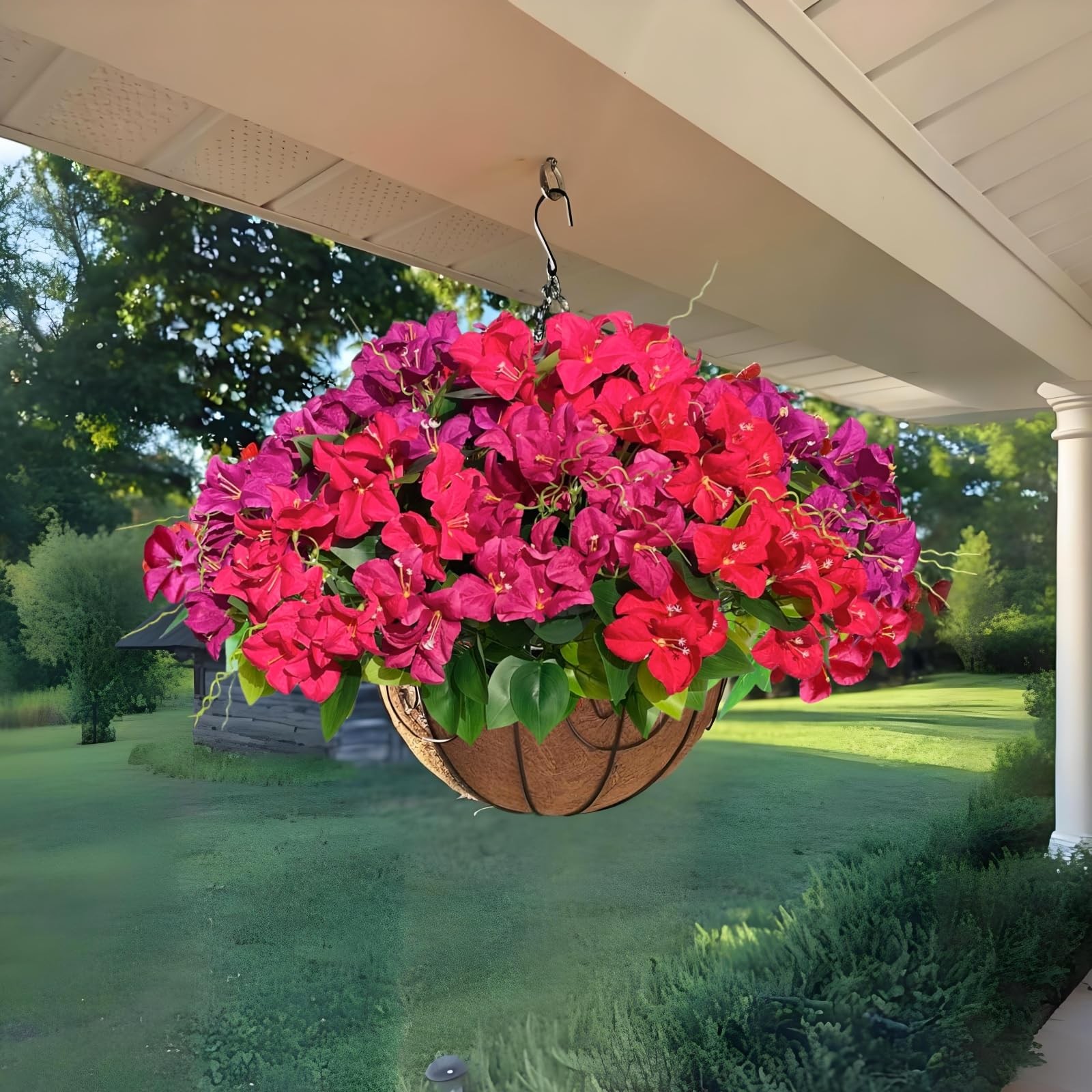 Artificial Bougainvillea Flowers Faux Plants for Outdoors, Fake UV Resistant …