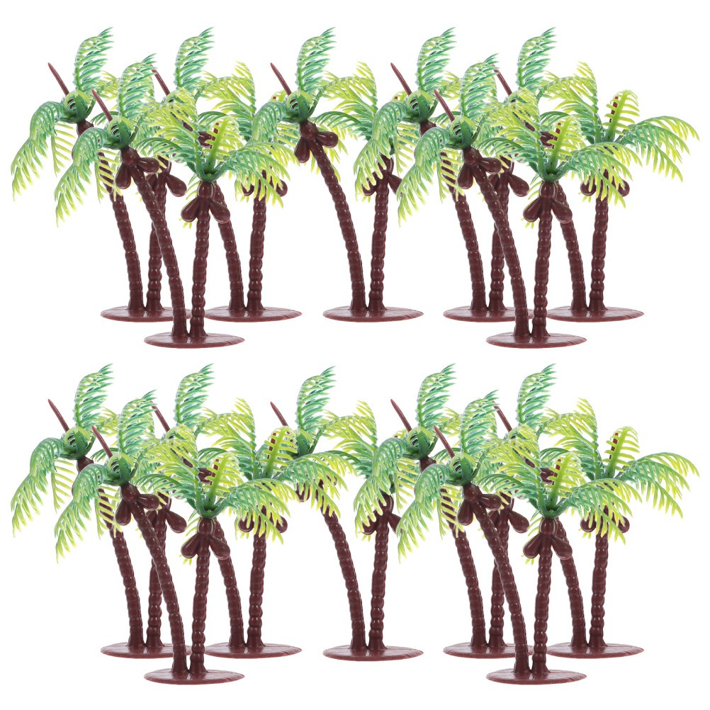 36 Pcs Miniature Palm Tree Trees for Crafts Landscape Artificial Leaves