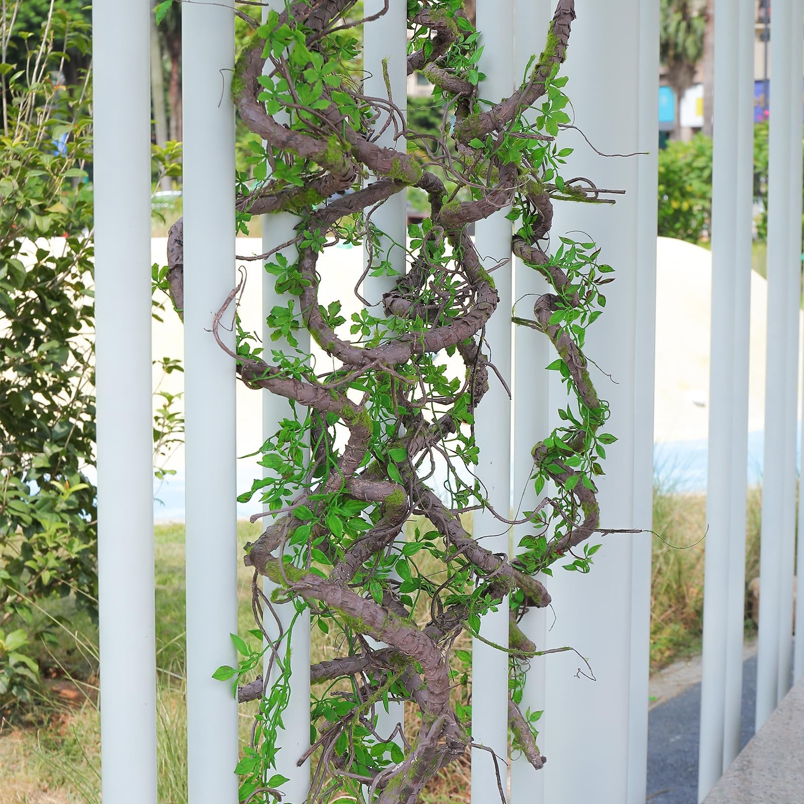 71inch Artificial Posable Tree Branches Hanging Bendable Moss Greenery Garlan…