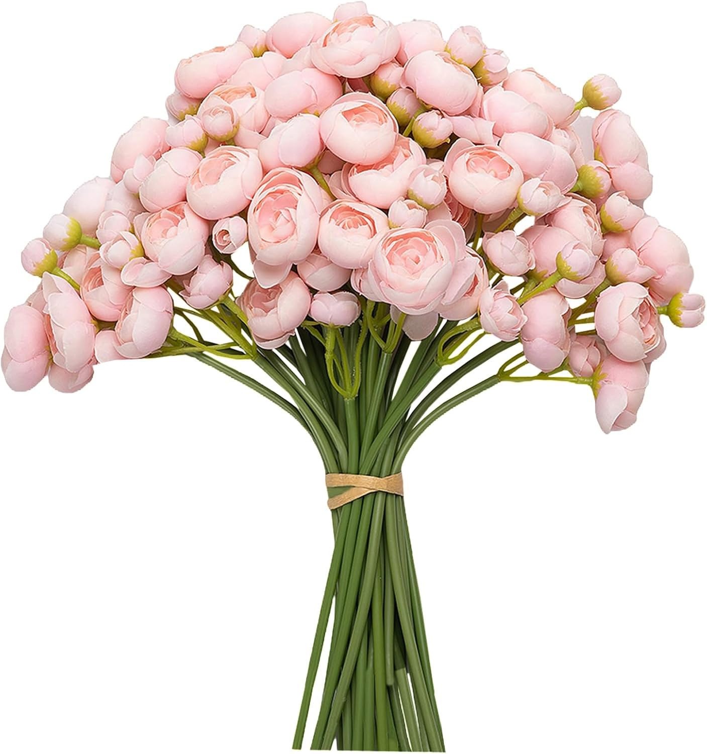 Artificial Rose Bouquet Small Camellia Bride Bridesmaid Holding Flower Decor US