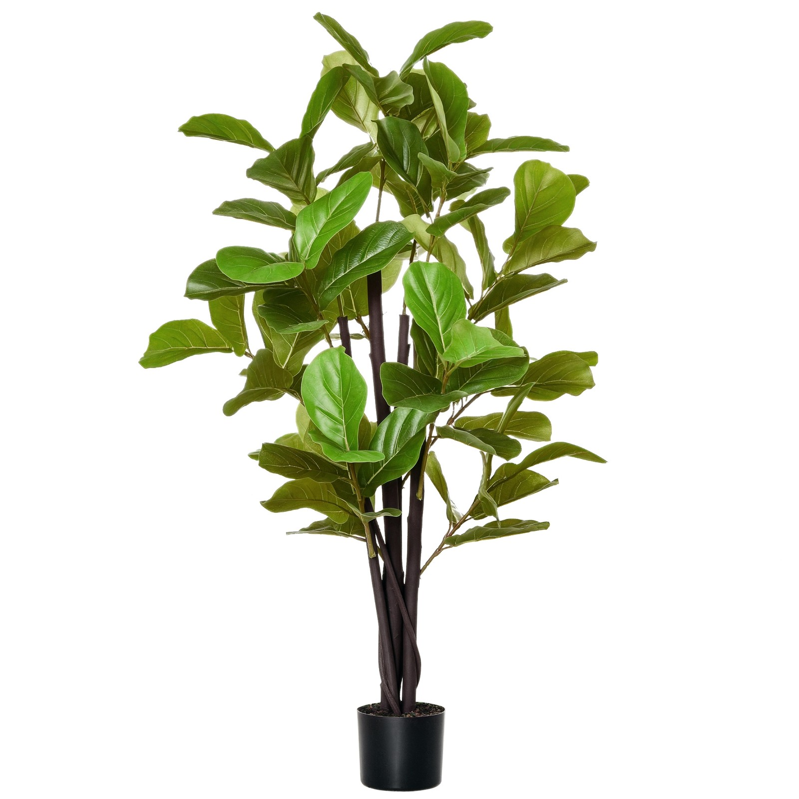HOMCOM 4.5FT Artificial Fiddle Leaf Fig Tree Indoor Decor, Used