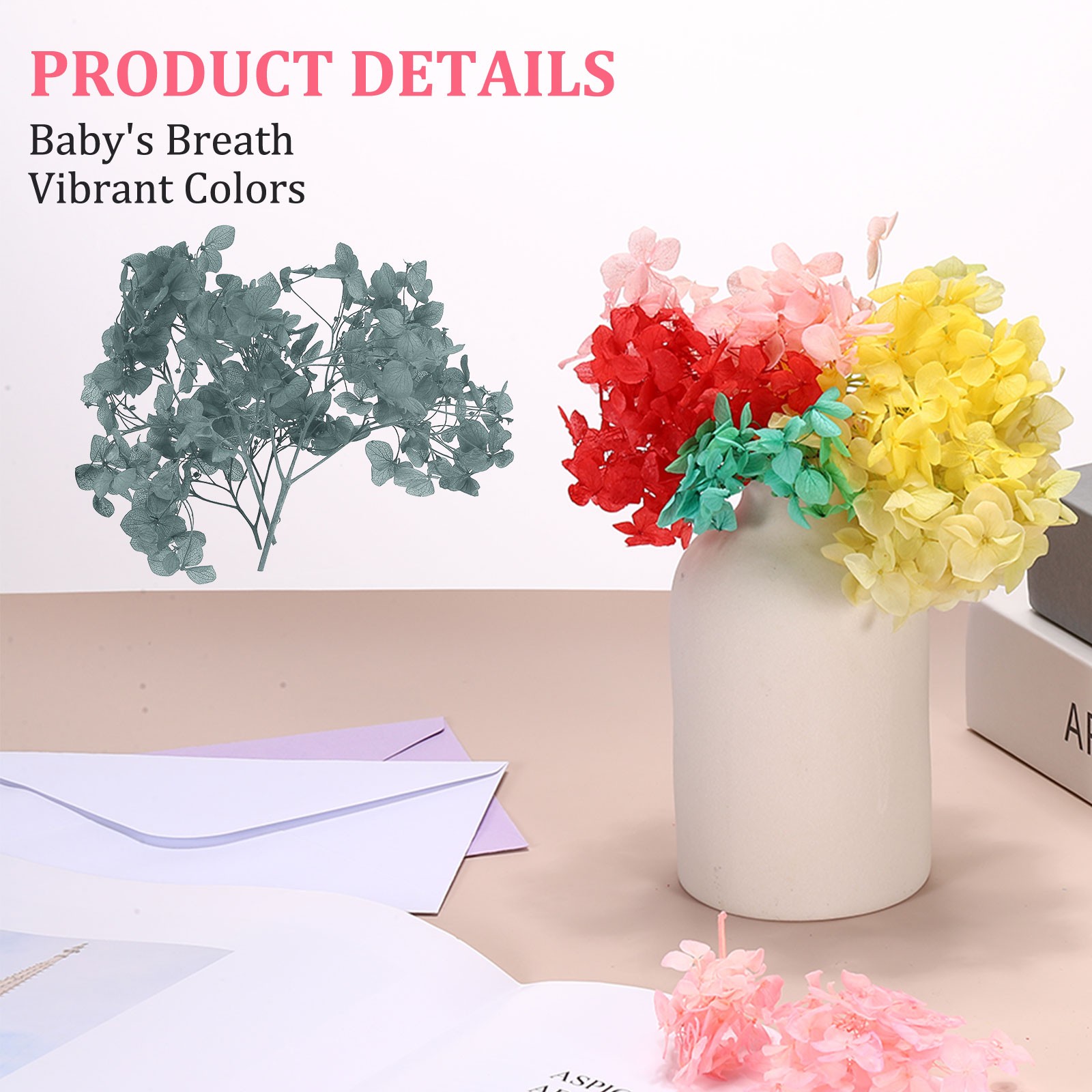 10g Mini Dried Hydrangea Flower Natural Pressed Flower Real Hydrangeas Gray