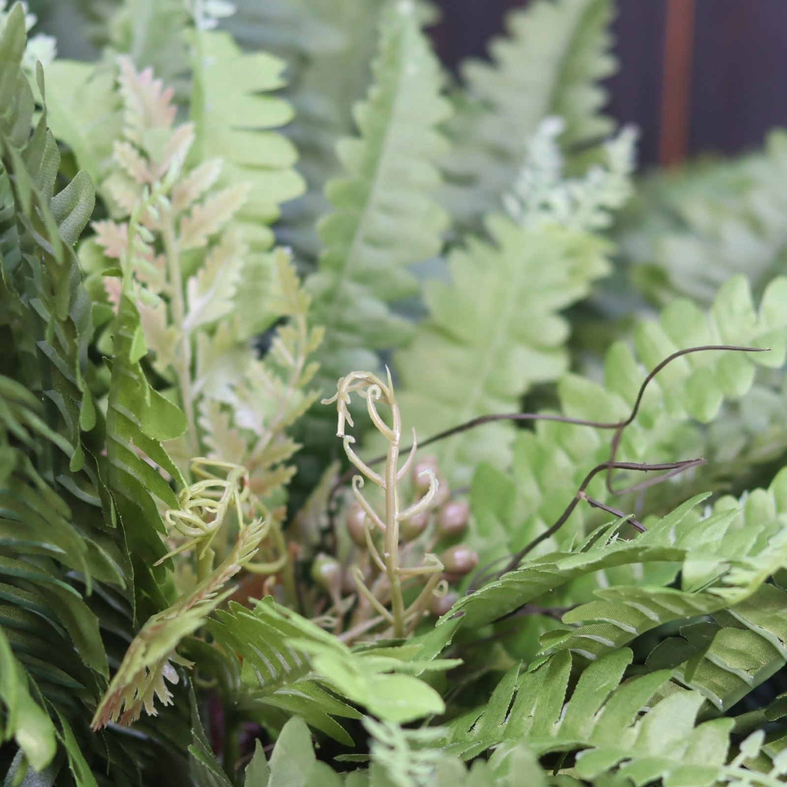 Artificial Ferns for Outdoors & Indoors, 50″ Large Fake Ferns with Fruitlet &…
