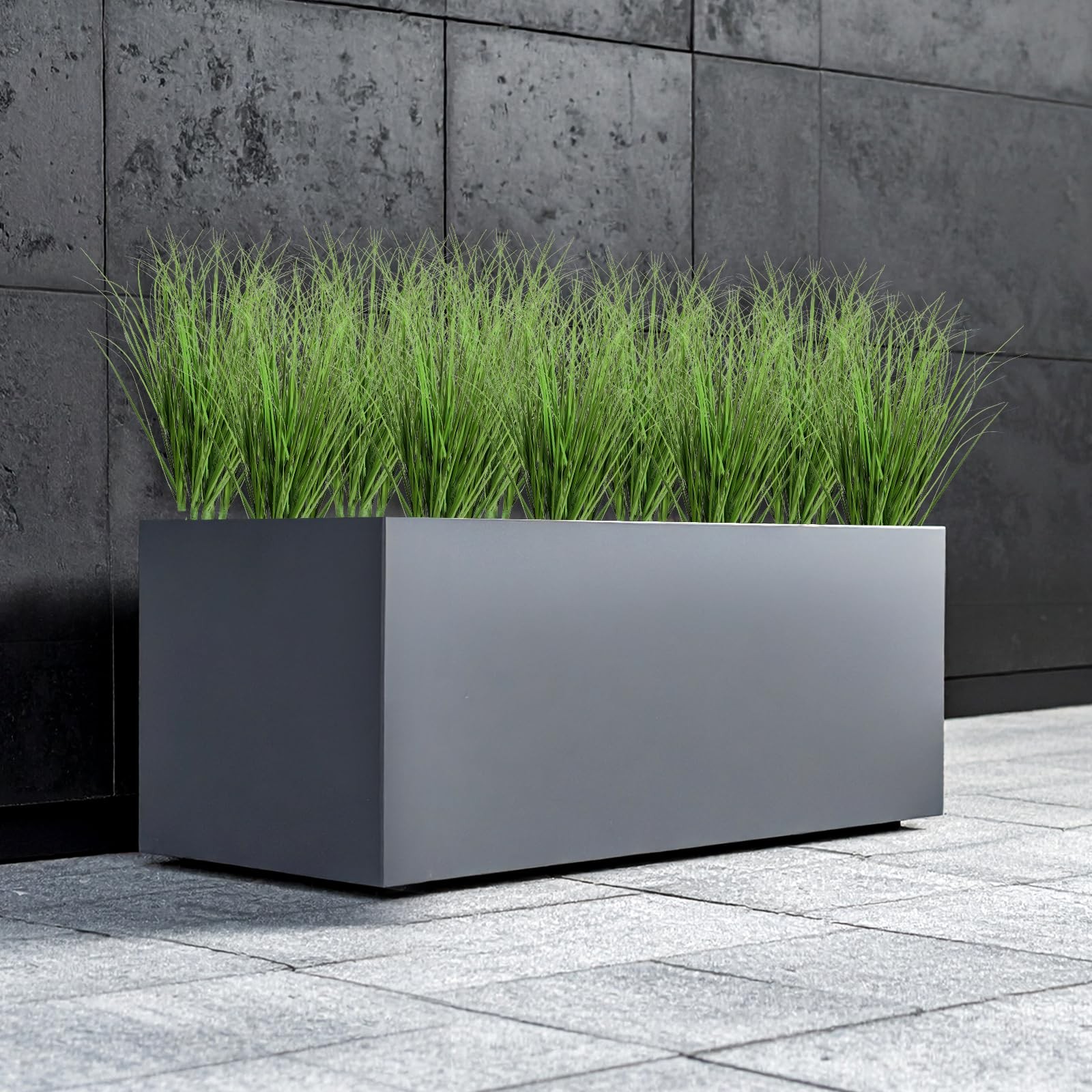 10 PCS Artificial Plants Onion Grass, Faux Shrubs Wheat Grass Greenery Stems Oni