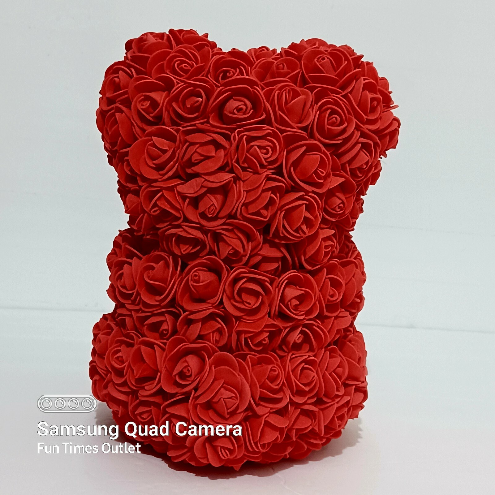 Rose Bear Roses Red Pink 9″ Valentines Foam Flower Romantic Anniversary Gift