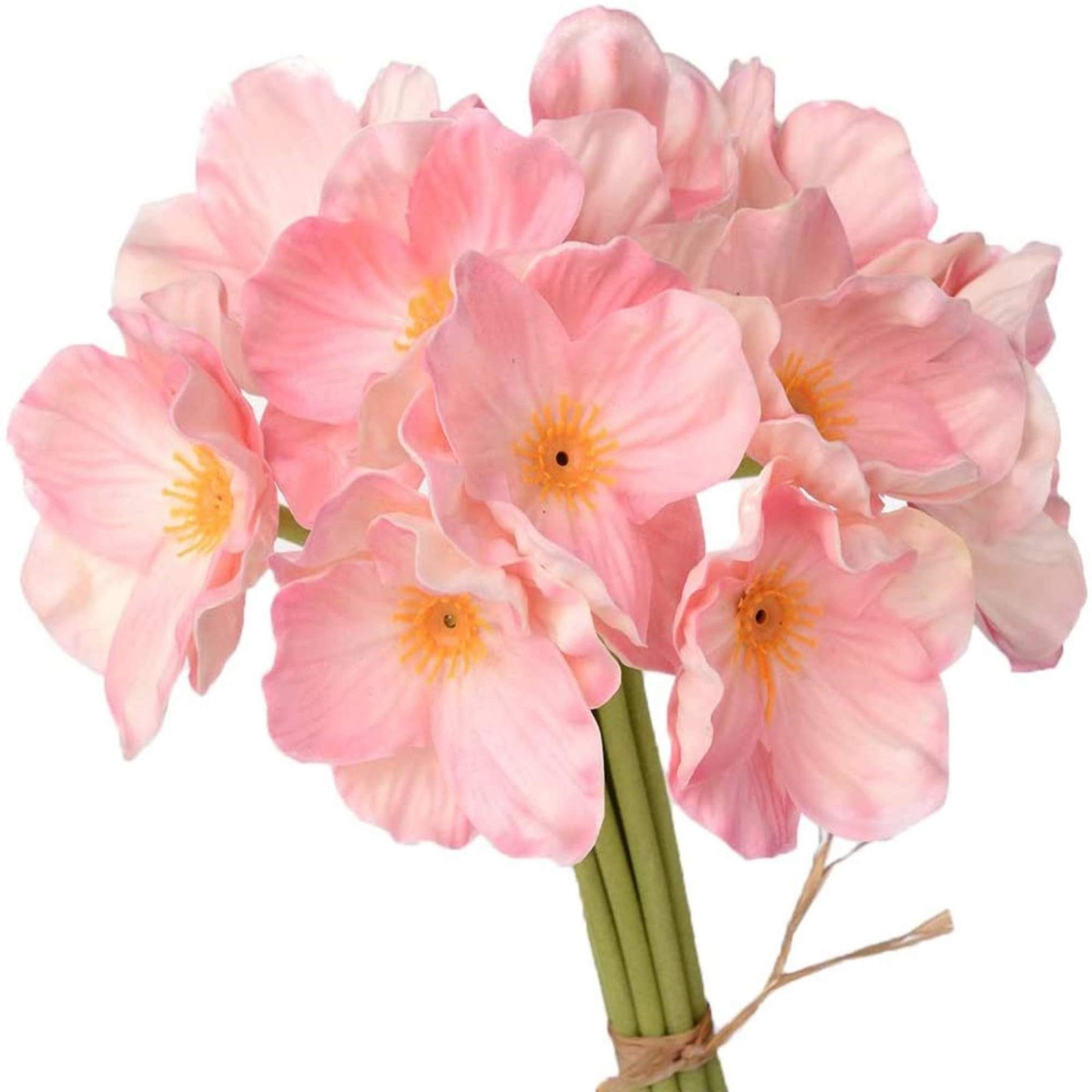 Artificial Poppy Flowers 20PCS Realistic Fake Poppies with Bendable Stems 14″