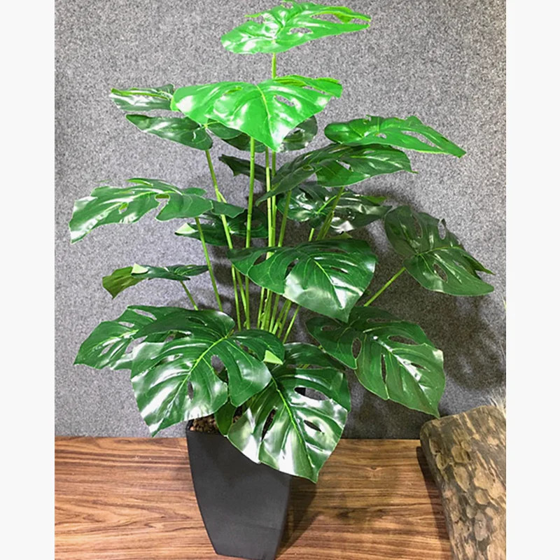 75CM 18Leaves Artificial Palm Tree Large Tropical Plants Shrub Rare Fake Flower
