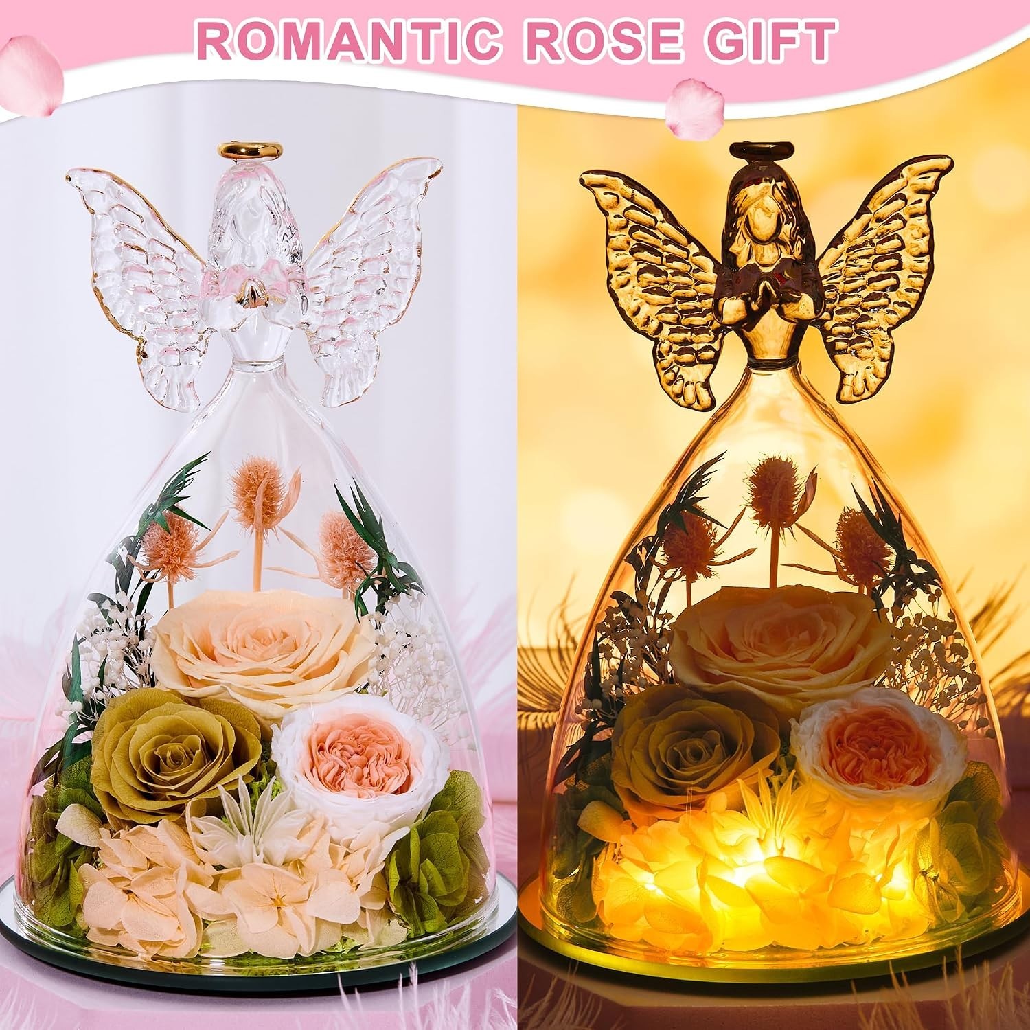 Forever Rose Gift for Women Angel Figurine