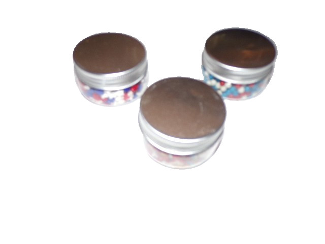 3 NEW 3 OZ jar Patriotic BEAD&STAR July 4TH Table Scatter Vase Fill sterT