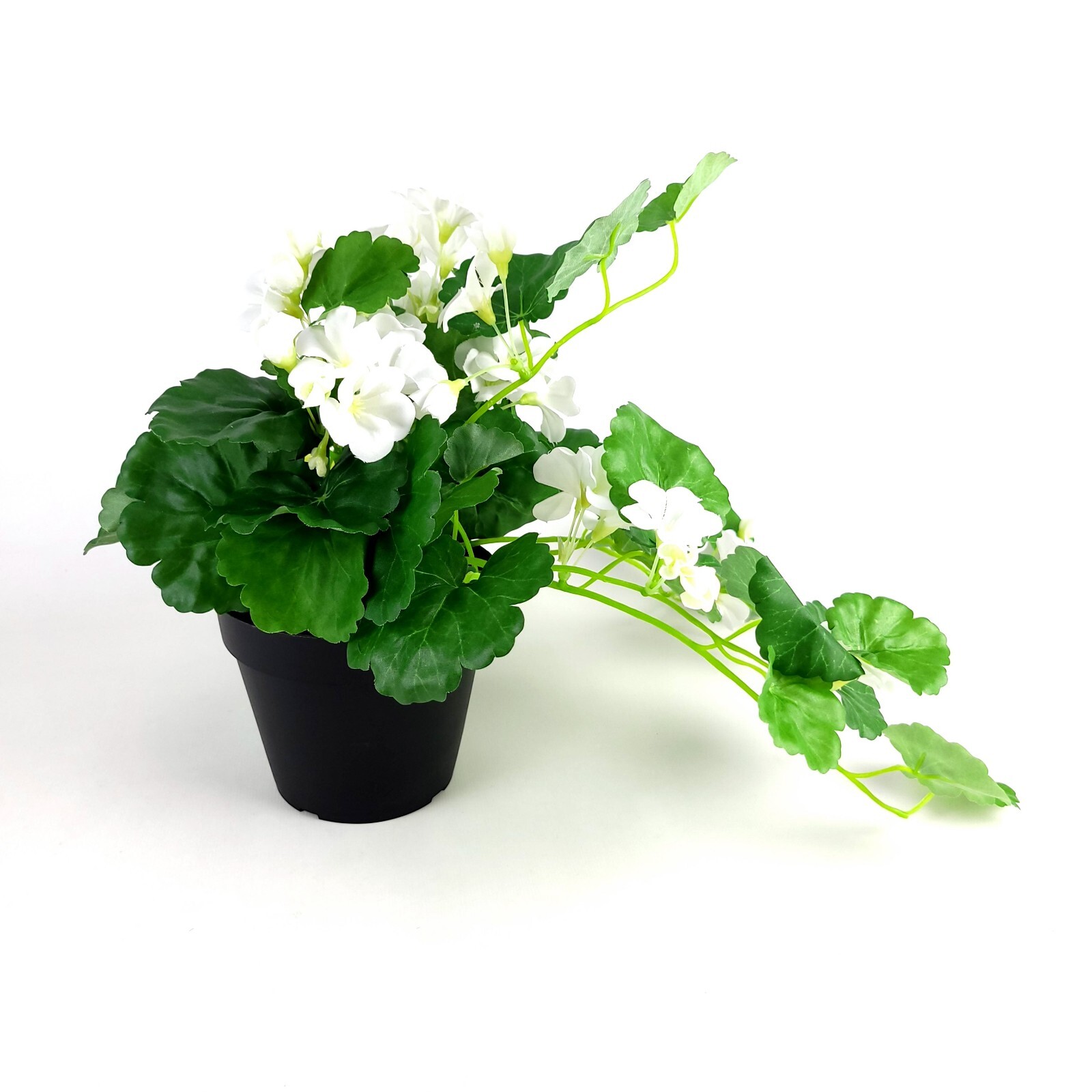 Ikea FEJKA Artificial Potted Plant Geranium /Hanging White New 805.064.73