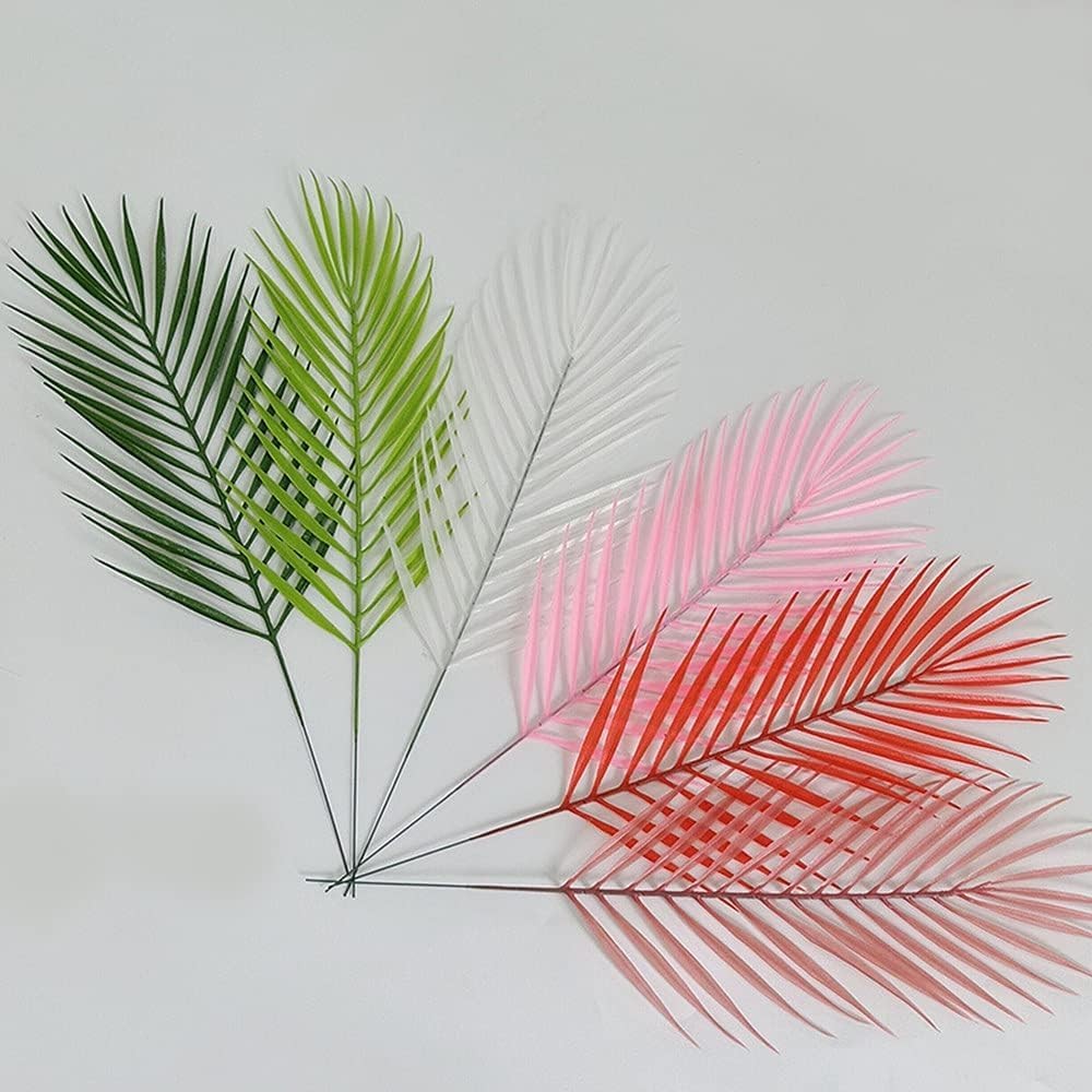 12 Pcs Artificial Palm Leaves Plants Faux Palm Fronds Tropical Large Palm Lea…