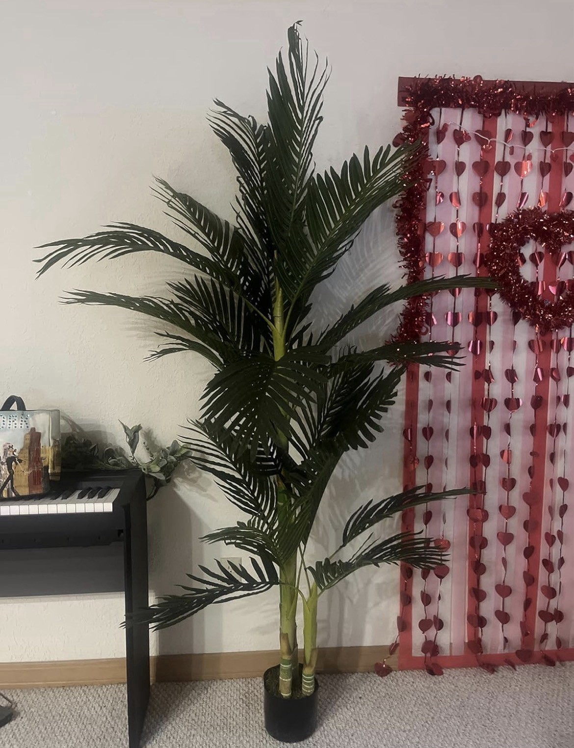 6.5’ Artificial Golden Cane Palm Tree Tropical Houseplant Decor