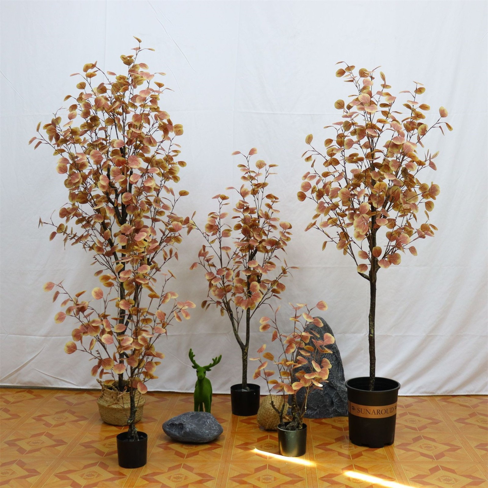 Artificial Fall Eucalyptus Tree Fake Fall Leaf Autumn Tree Decor 120cm/150cm