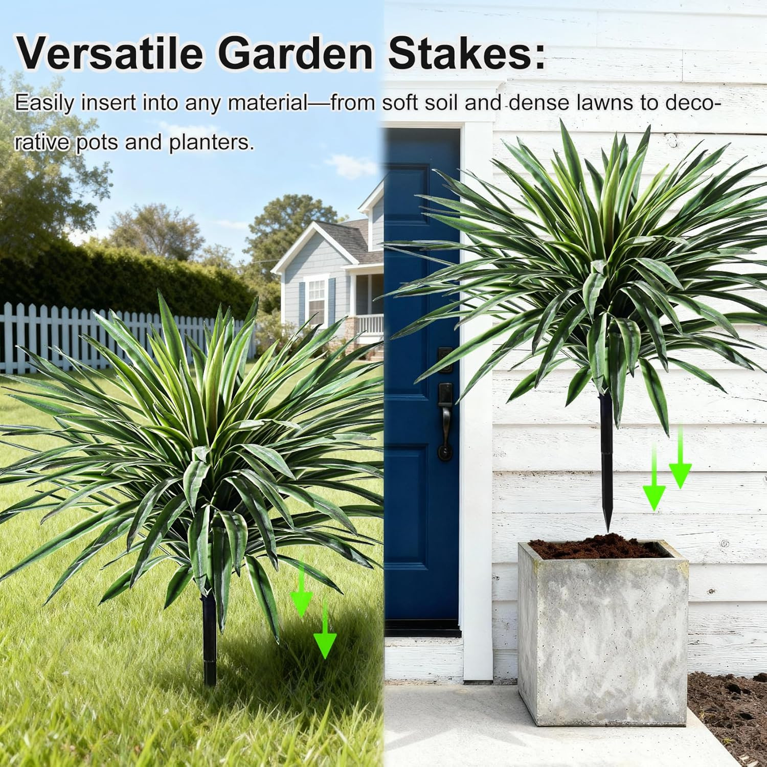 Realistic 27″ Artificial Agave Plant – 2 Pcs White Faux Greenery Decor