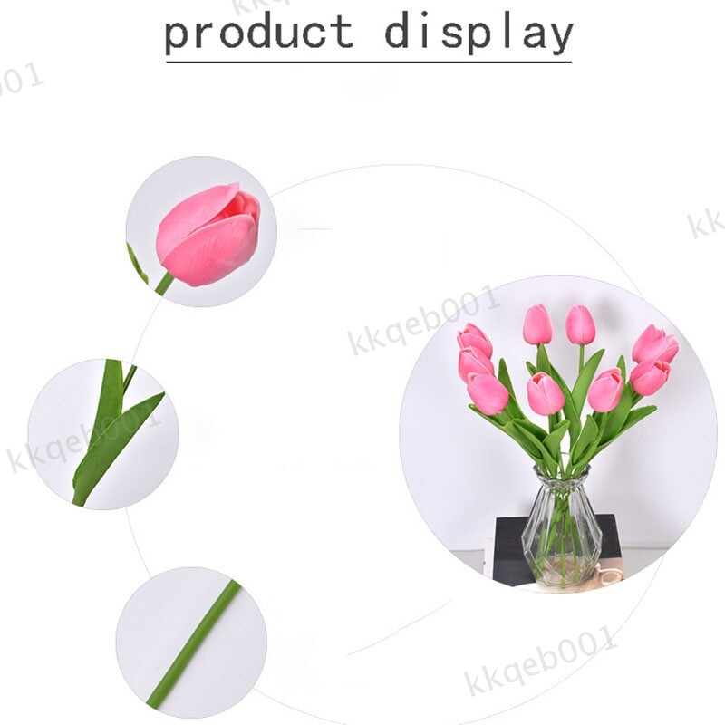 Tulip Flowers Artificial Tulip Bouquet PE Foam Fake Flower Wedding Decor Garden