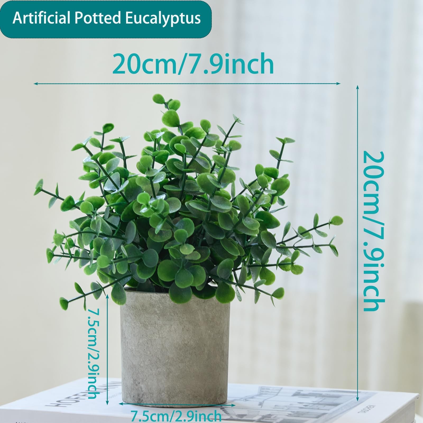 3 Pack Small Potted Fake Plants for Desk Shelf Bedroom Decor